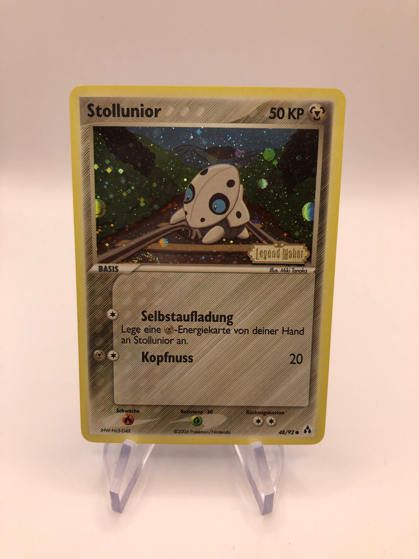 Pokemon Karte Stamp Stollunior 48/92 Deutsch