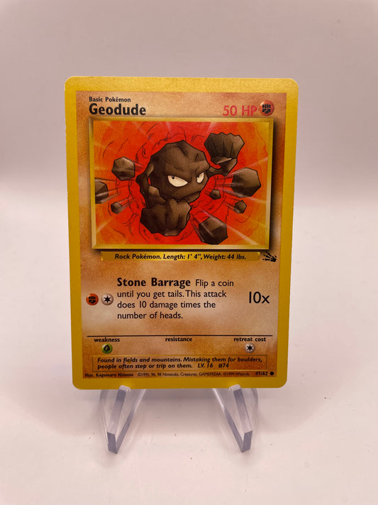 Pokemon Karte Geodude 47/62 Fossil Englisch