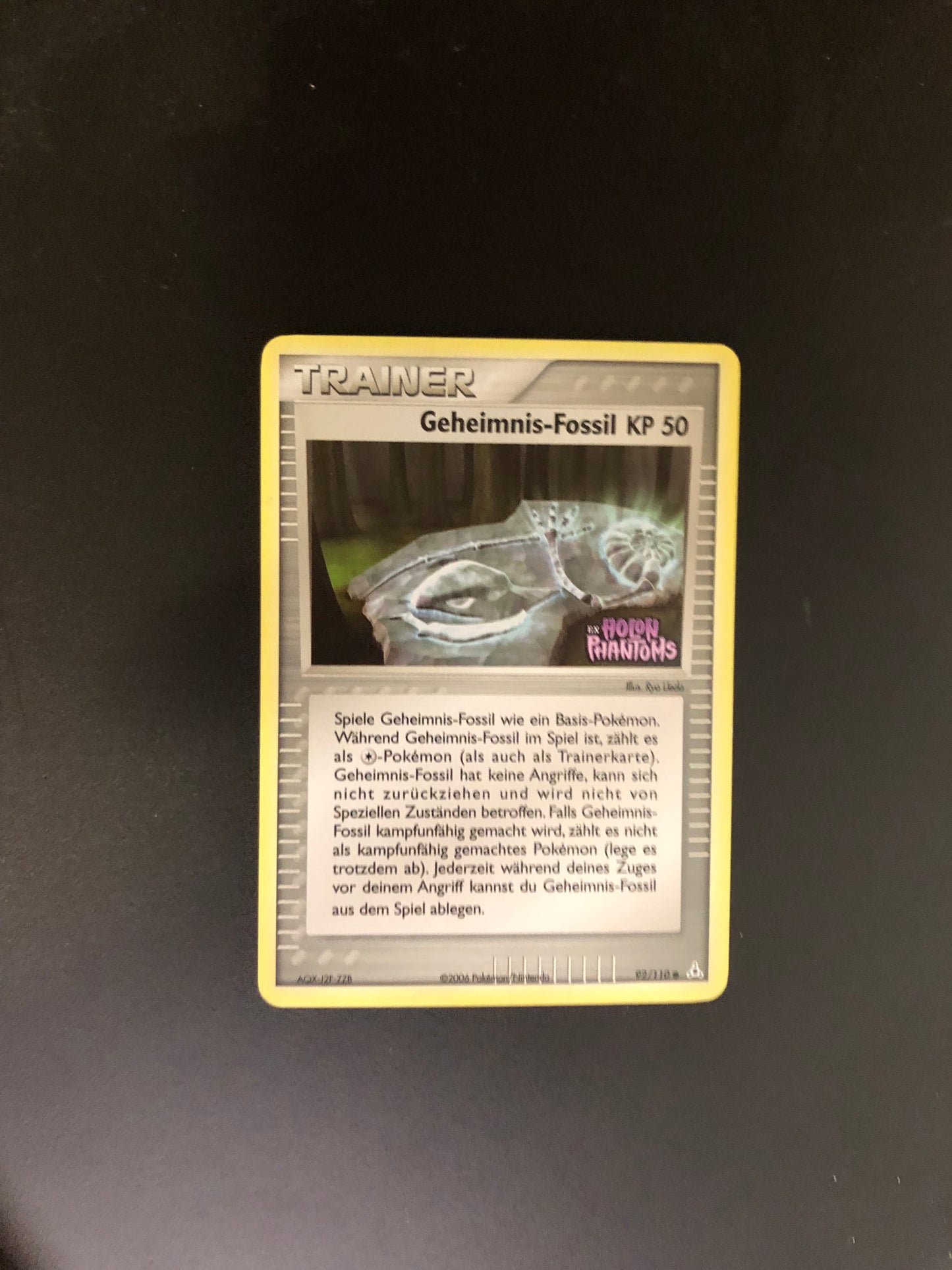 Pokemon Karte Stamp Geheimnis-Fossil 92/110 Deutsch