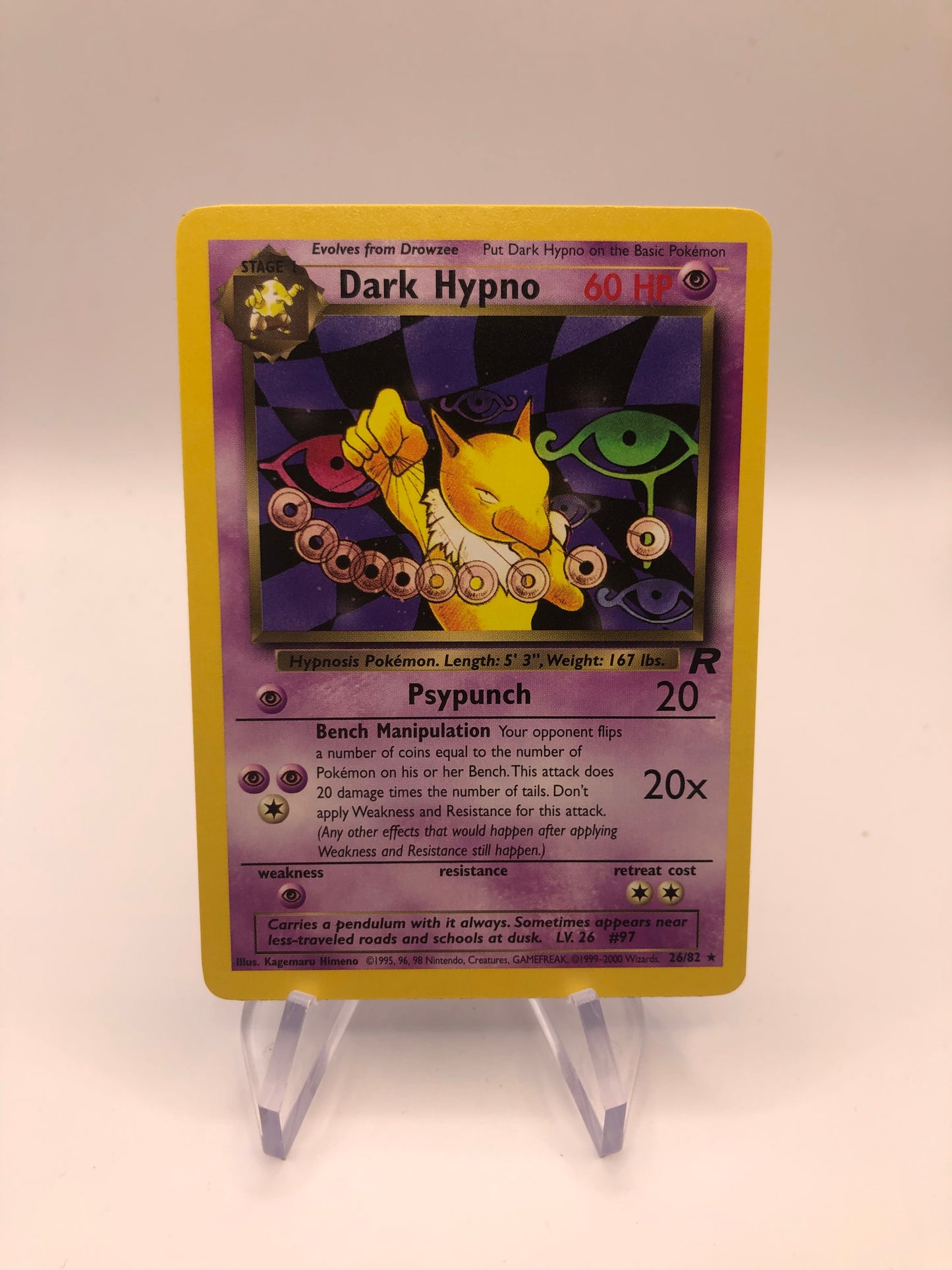 Pokemon Karte Rocket Dunkles Hypno 26/82 Englisch