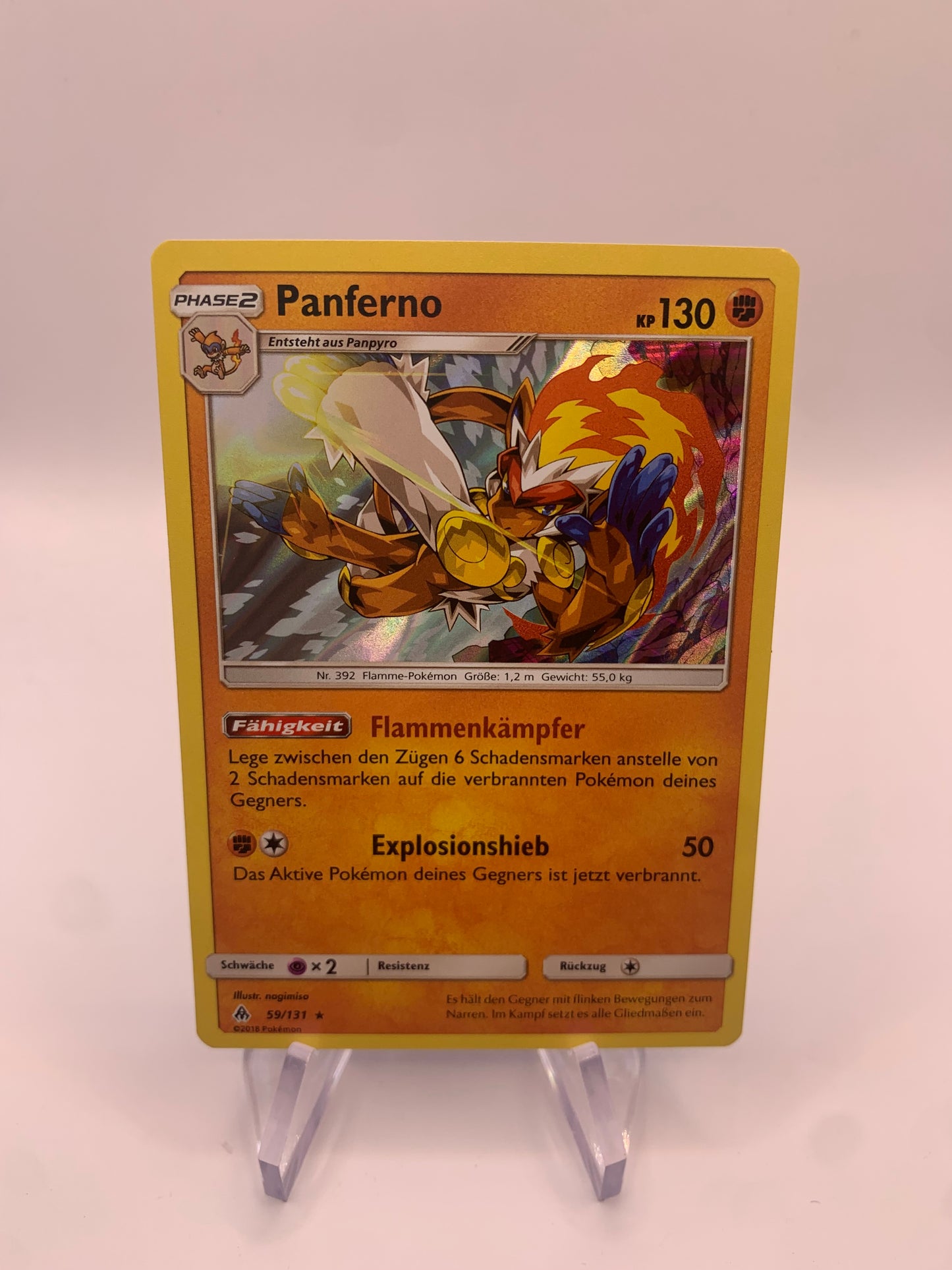 Pokemon Karte Holo Panferno 59/131 Deutsch