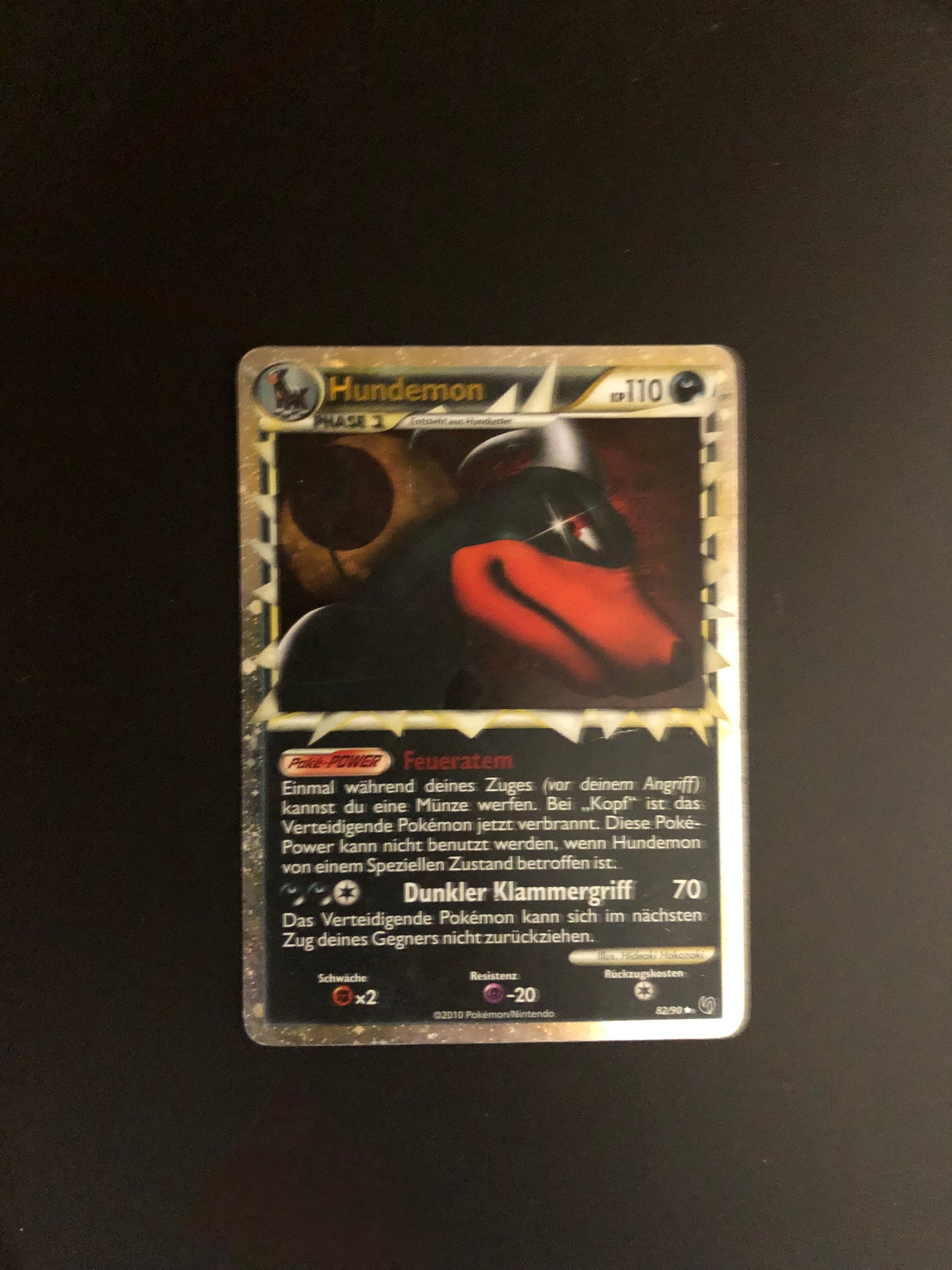 Pokemon Karte Holo Prime Hundemon 82/90 Deutsch