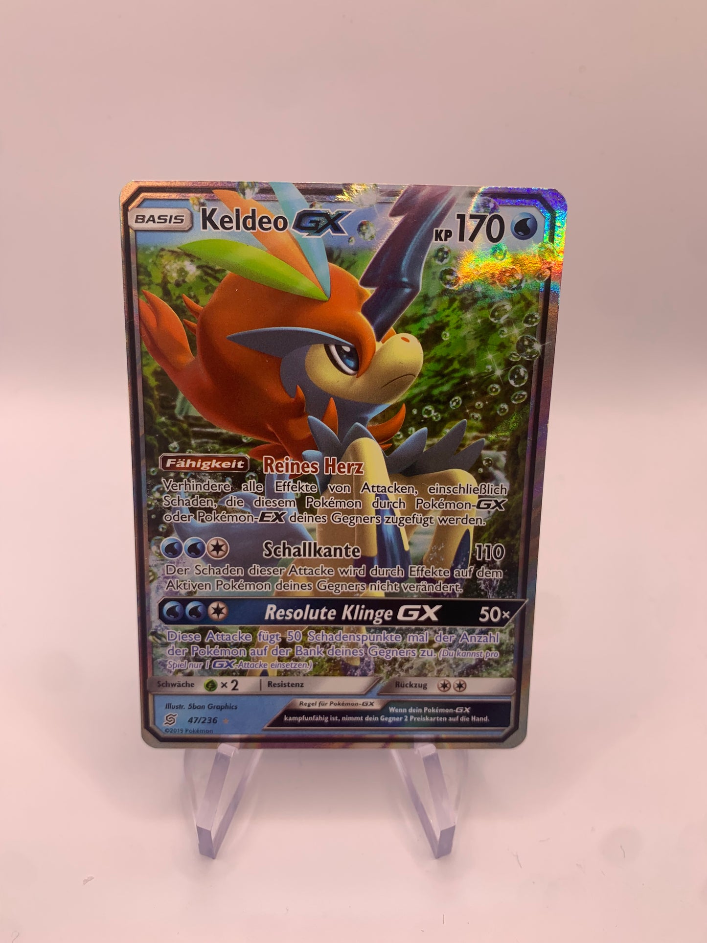 Pokemon Karte GX Keldeo 47/236 Deutsch