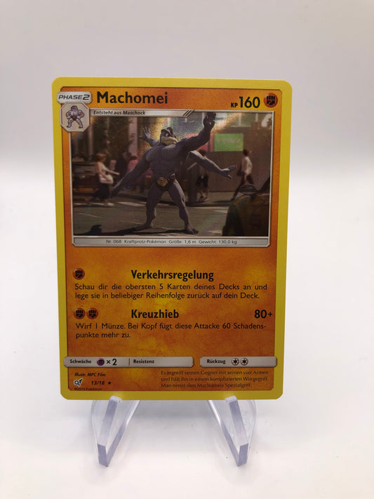 Pokemon Karte Holo Machomei 13/18 Deutsch