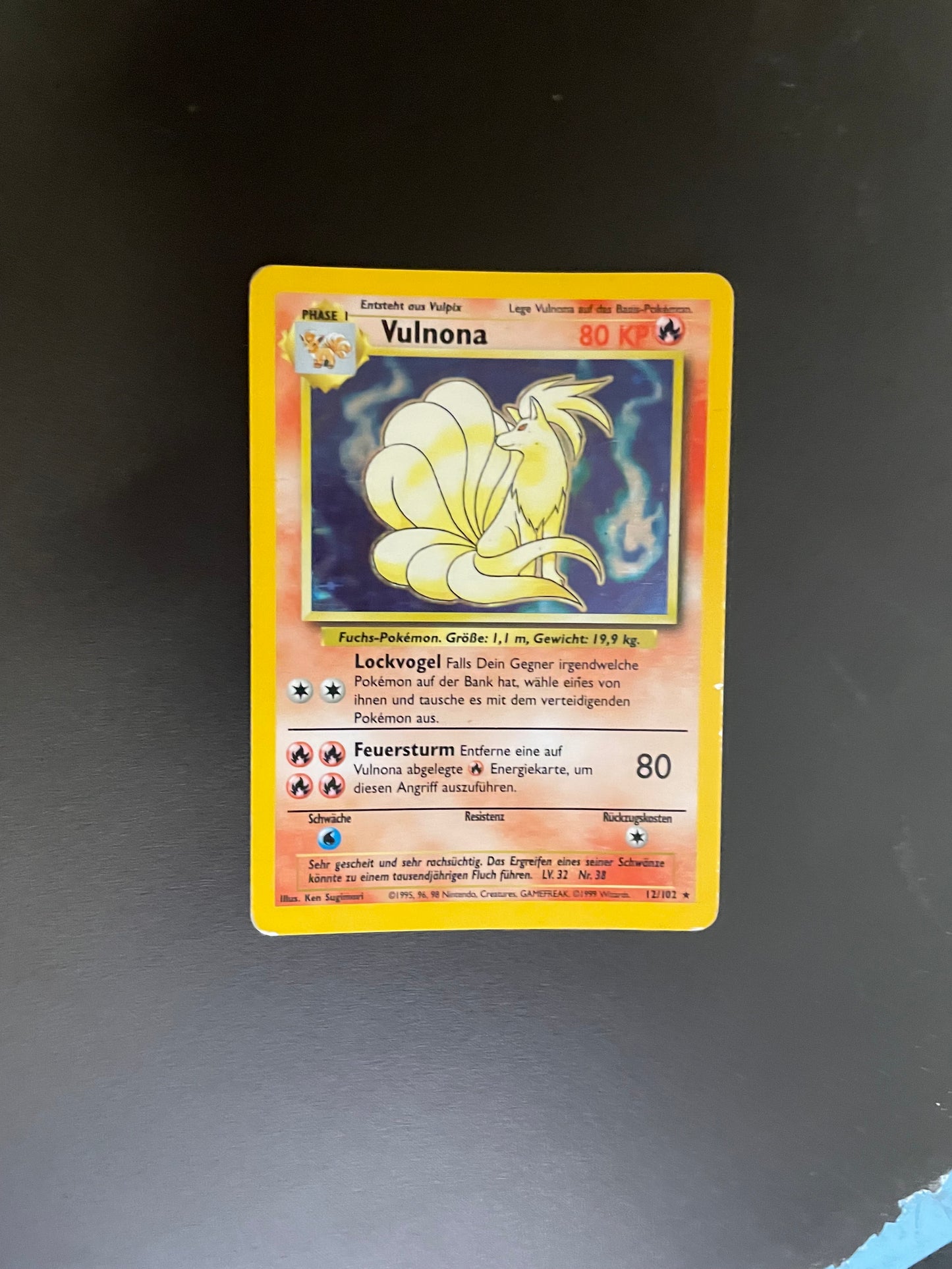 Pokemon Karte Holo Vulnona 12/102 Deutsch
