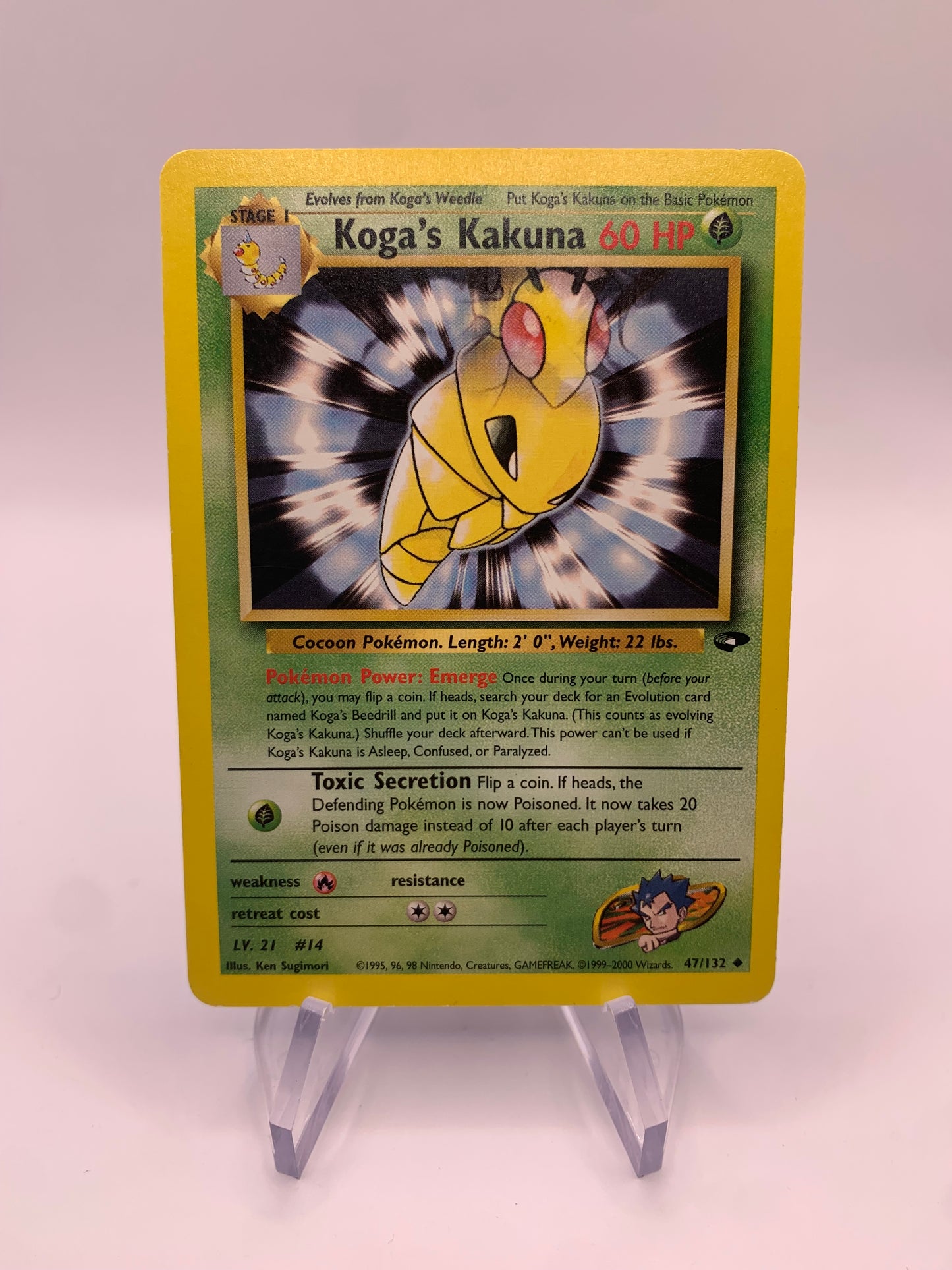 Pokemon Card Koga's Kokuna 47/132 Gym Challenge English