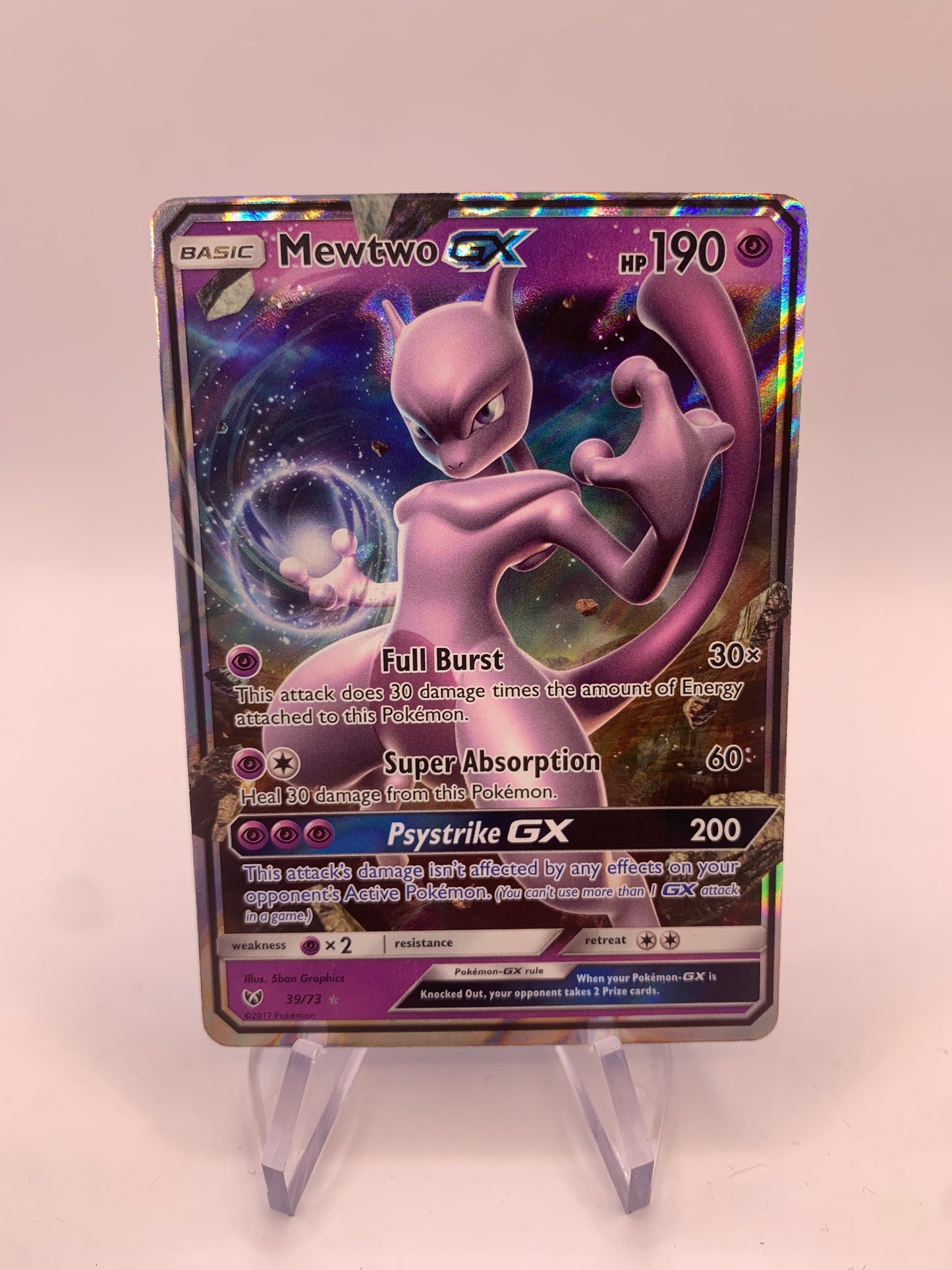 Pokémon Karte GX Mewtwo 39/73 englisch