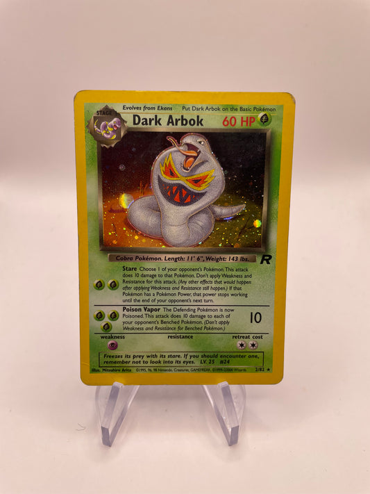 Pokemon Karte Holo Dunkles Arbok 2/82 Englisch