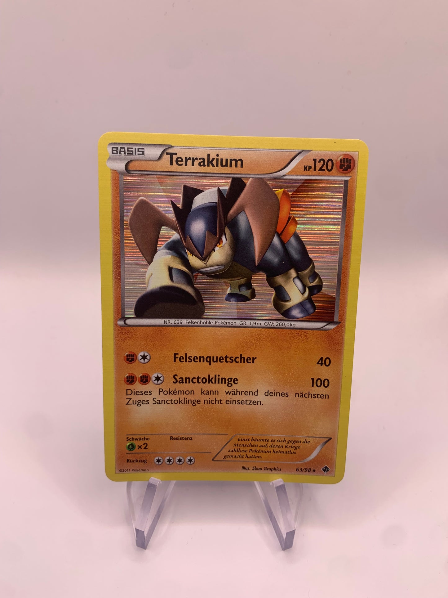 Pokemon Karte Holo Terrakium 63/98 Deutsch