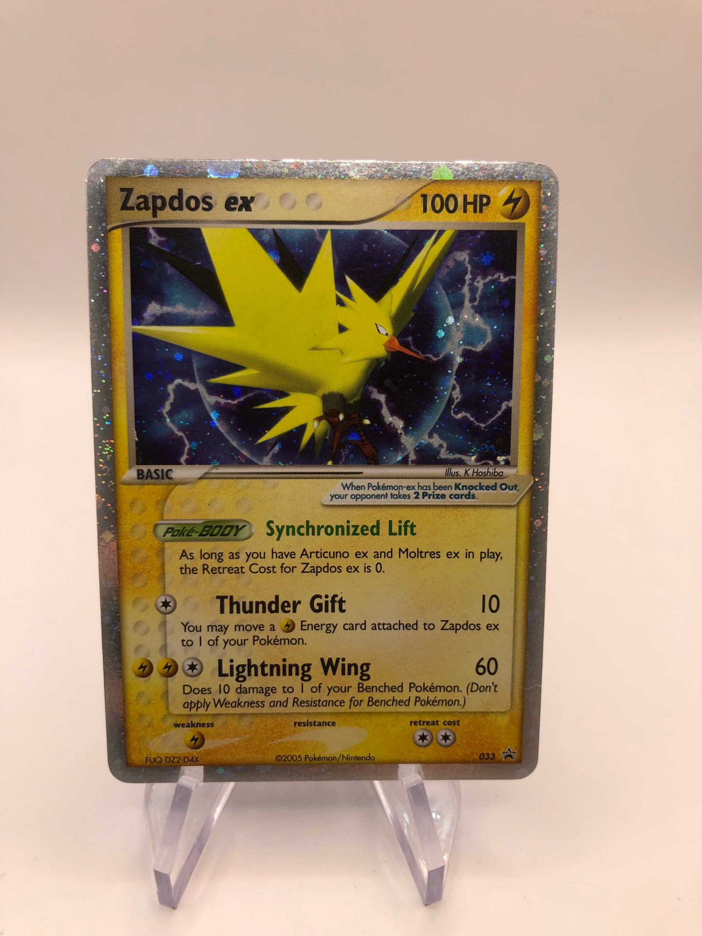 Pokemon Karte EX Holo Promo Zapdos 33 Englisch