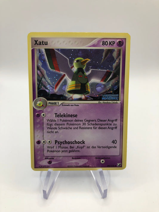 Pokemon Karte Revers Stamp Xatu 49/115 Deutsch