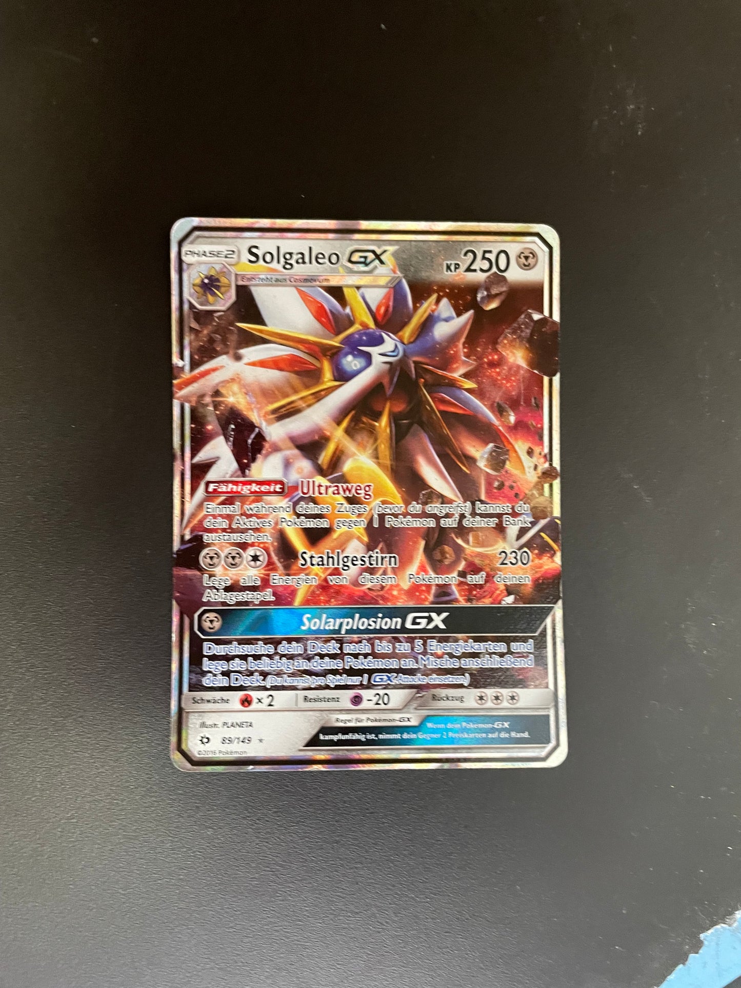Pokémon Karte Solgaleo GX 89/149 Deutsch