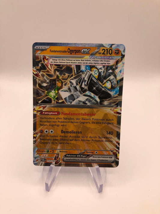 Pokemon Karte EX Ogerpon 112/167 Deutsch