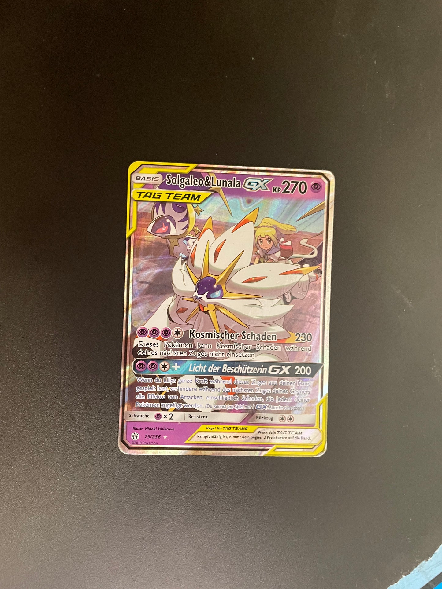 Pokemon Karte GX Tag Team Solgaleo & Lunala 75/236 Deutsch