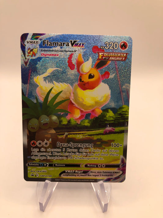Pokemon Karte Vmax Alt Art Flamara SWSH180 Deutsch