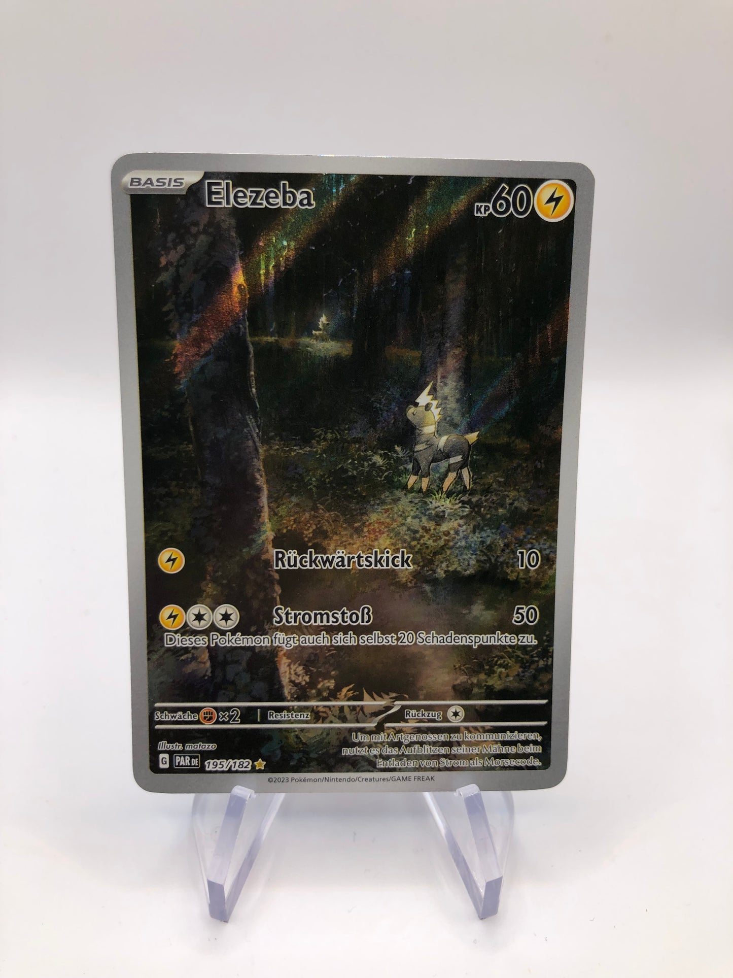 Pokemon Karte Art Rare Elezeba 195/182 Deutsch