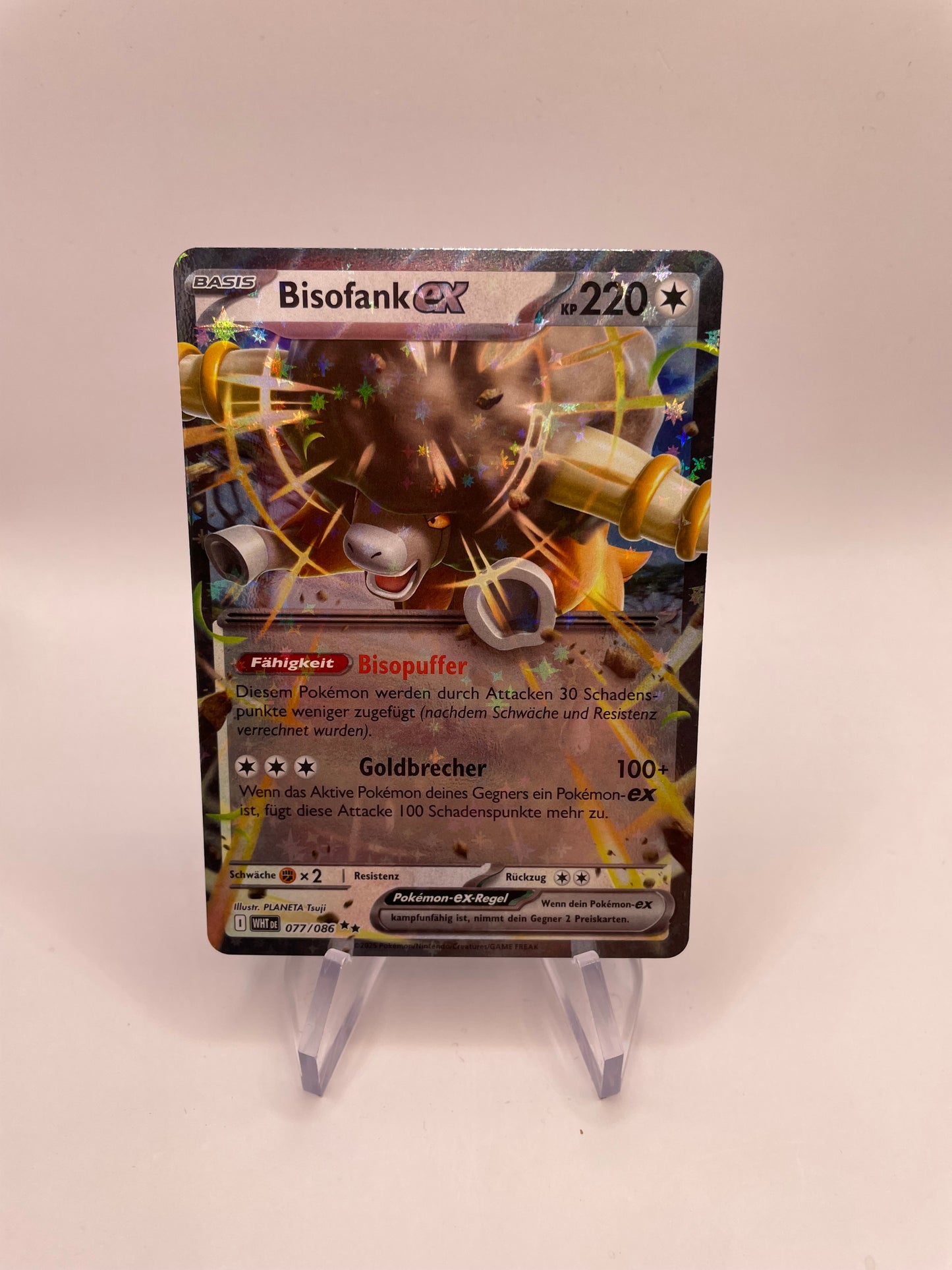 Pokémon Karte Bisofank Ex 77/86 Deutsch