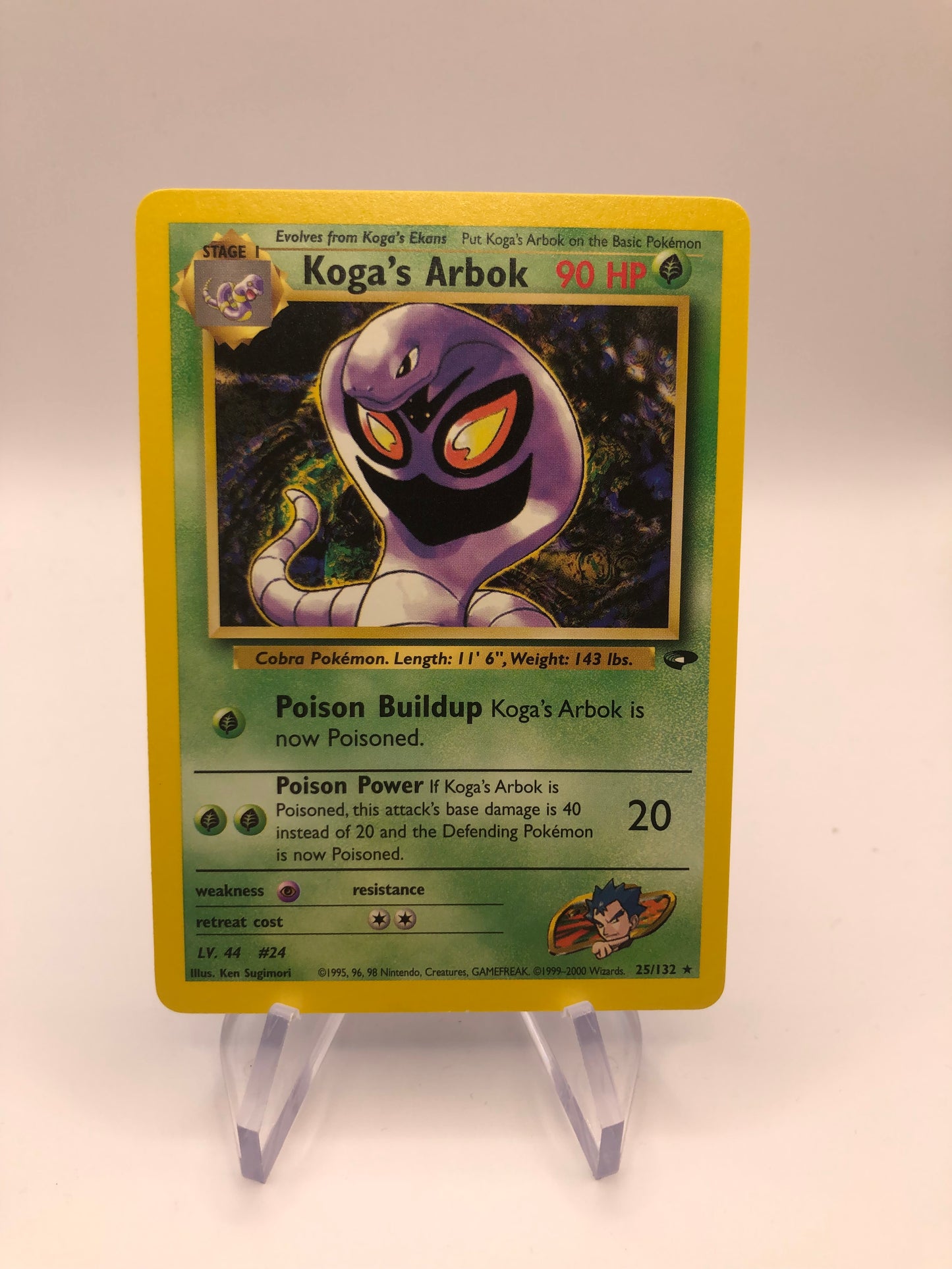 Pokemon Karte Base Set 2 Kogas Arbok 25/132 Englisch