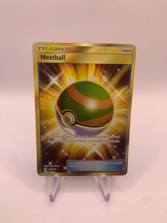 Pokemon Karte Gold Trainer Nestball 158/149 Deutsch