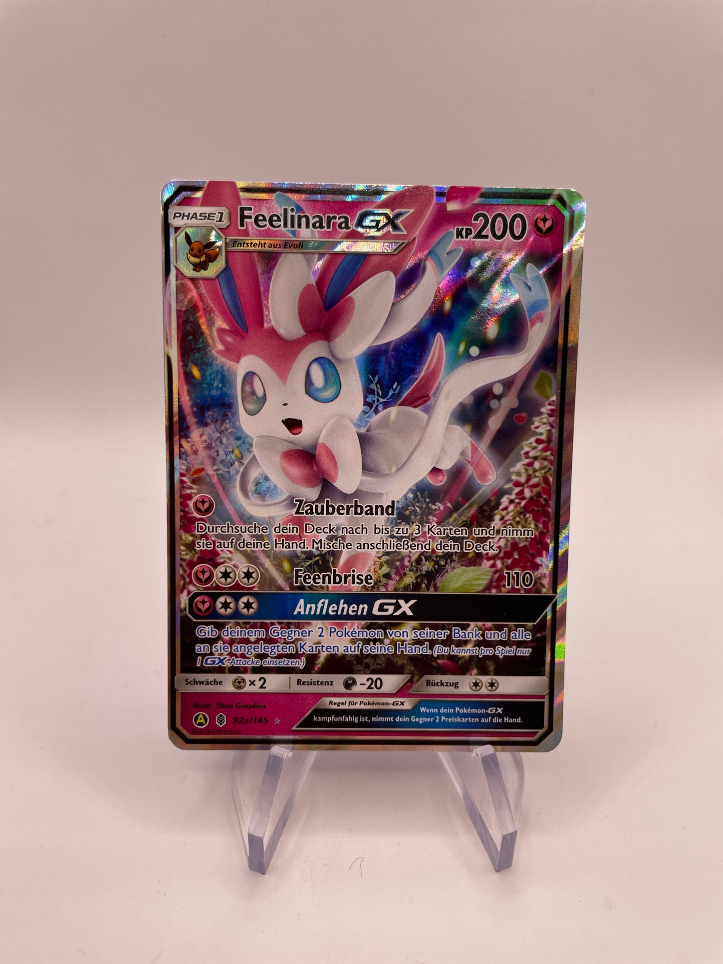 Pokemon Karte Gx Feelinara 92a/145 Deutsch