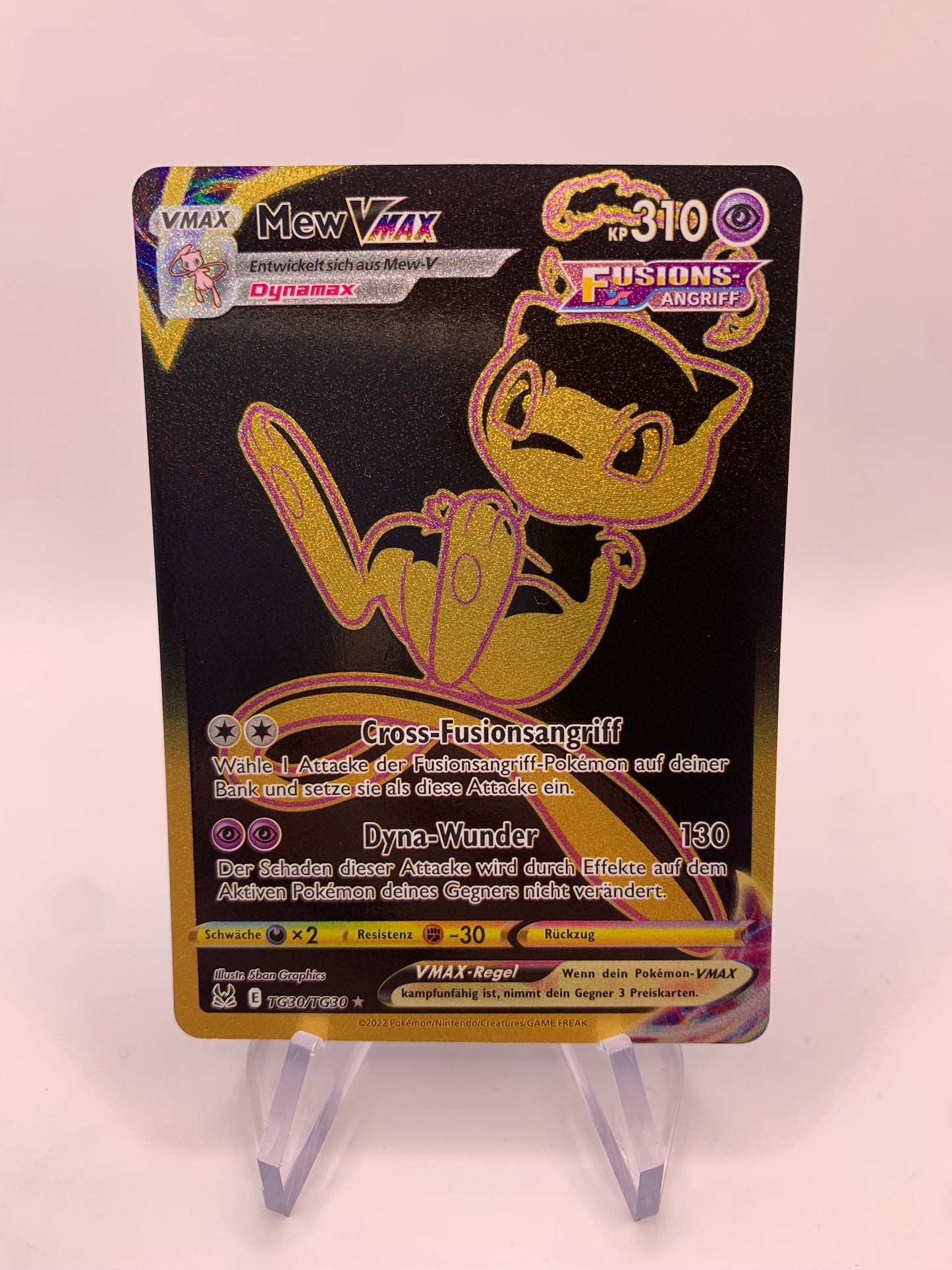 Pokemon Card Gold Vmax Mew TG30/TG30 German