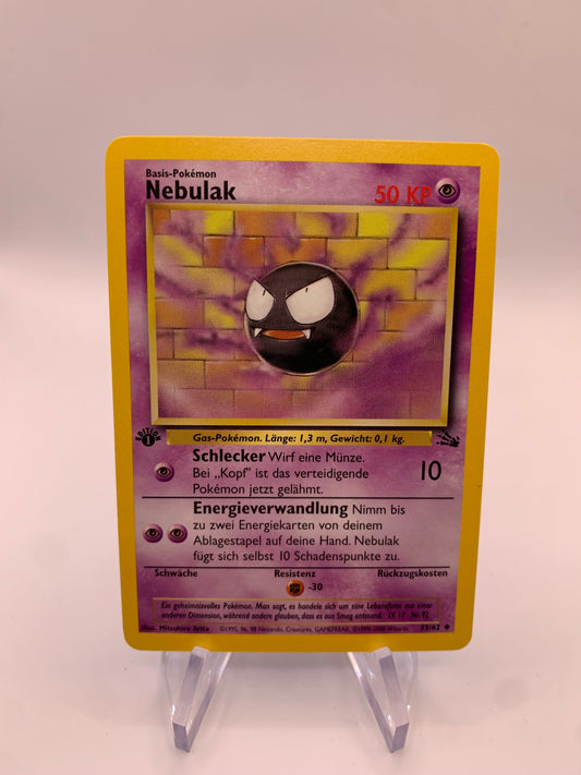 Pokemon Karte Fossil 1.Edition Nebulak 33/62 Deutsch