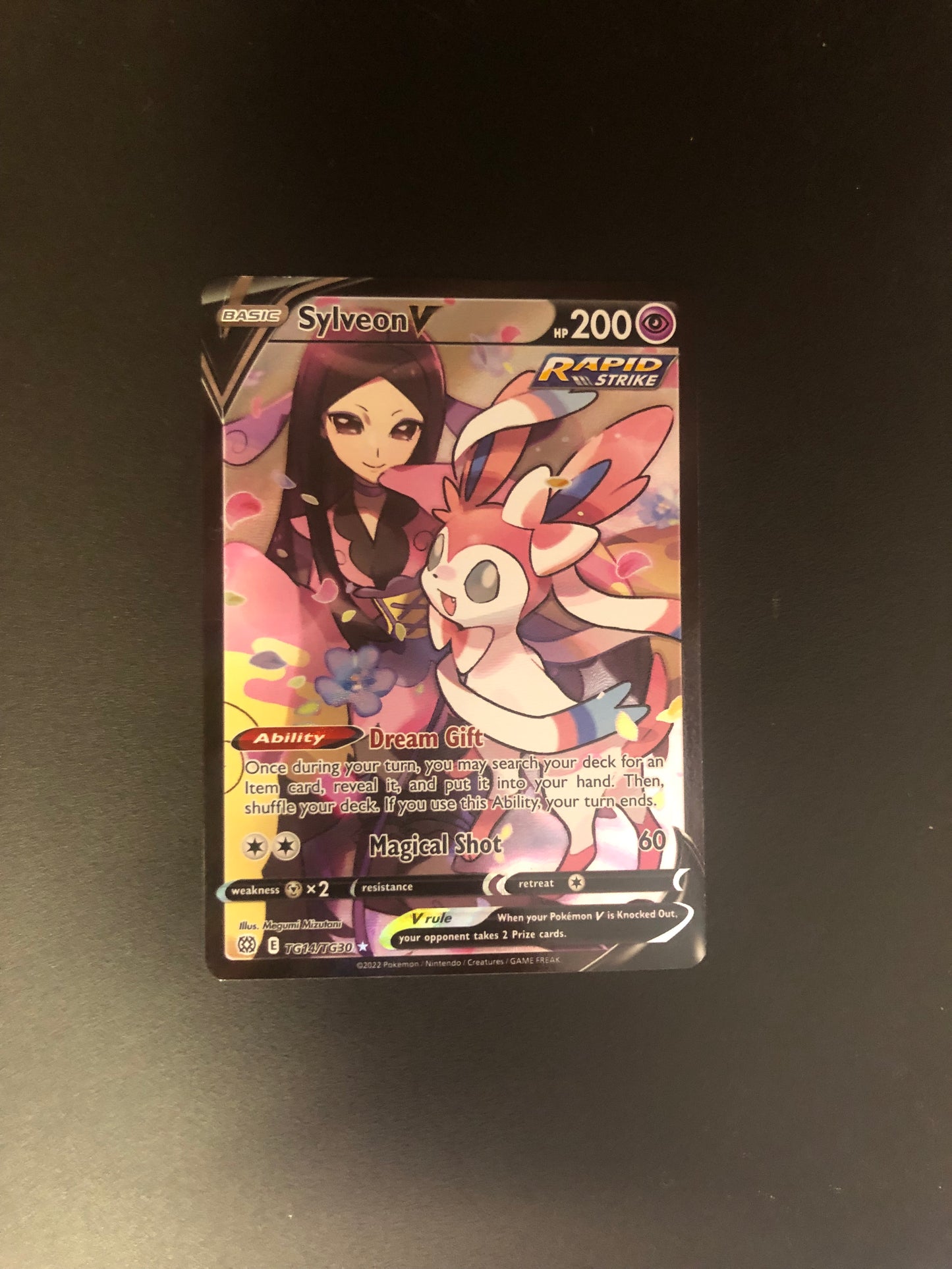 Pokemon Karte V Alt-Art Sylveon TG14/TG30 Englisch