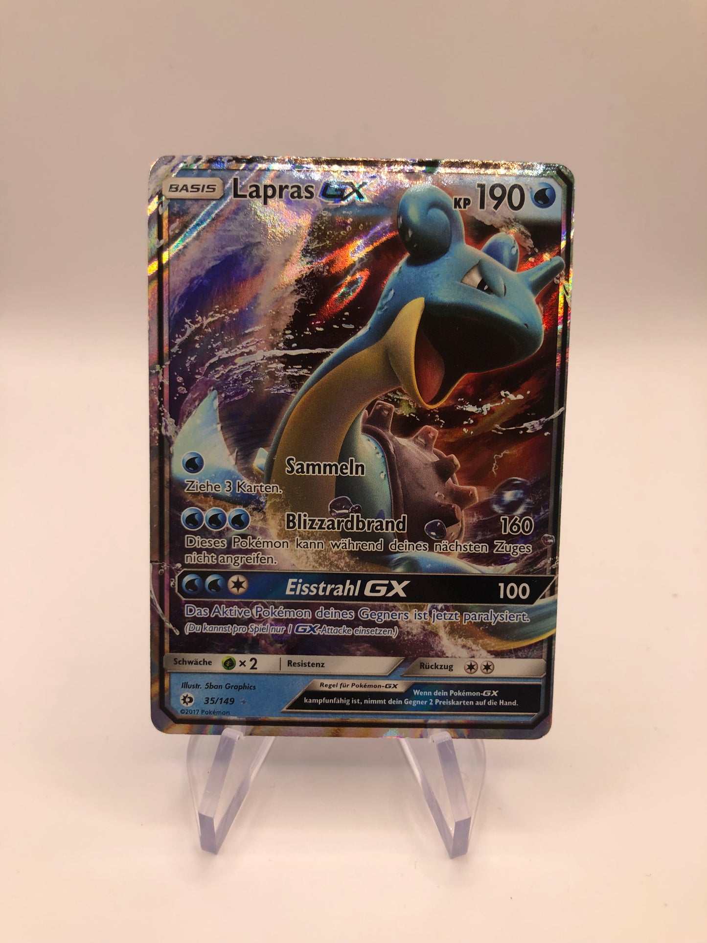 Pokemon Karte GX Lapras 35/149 Deutsch