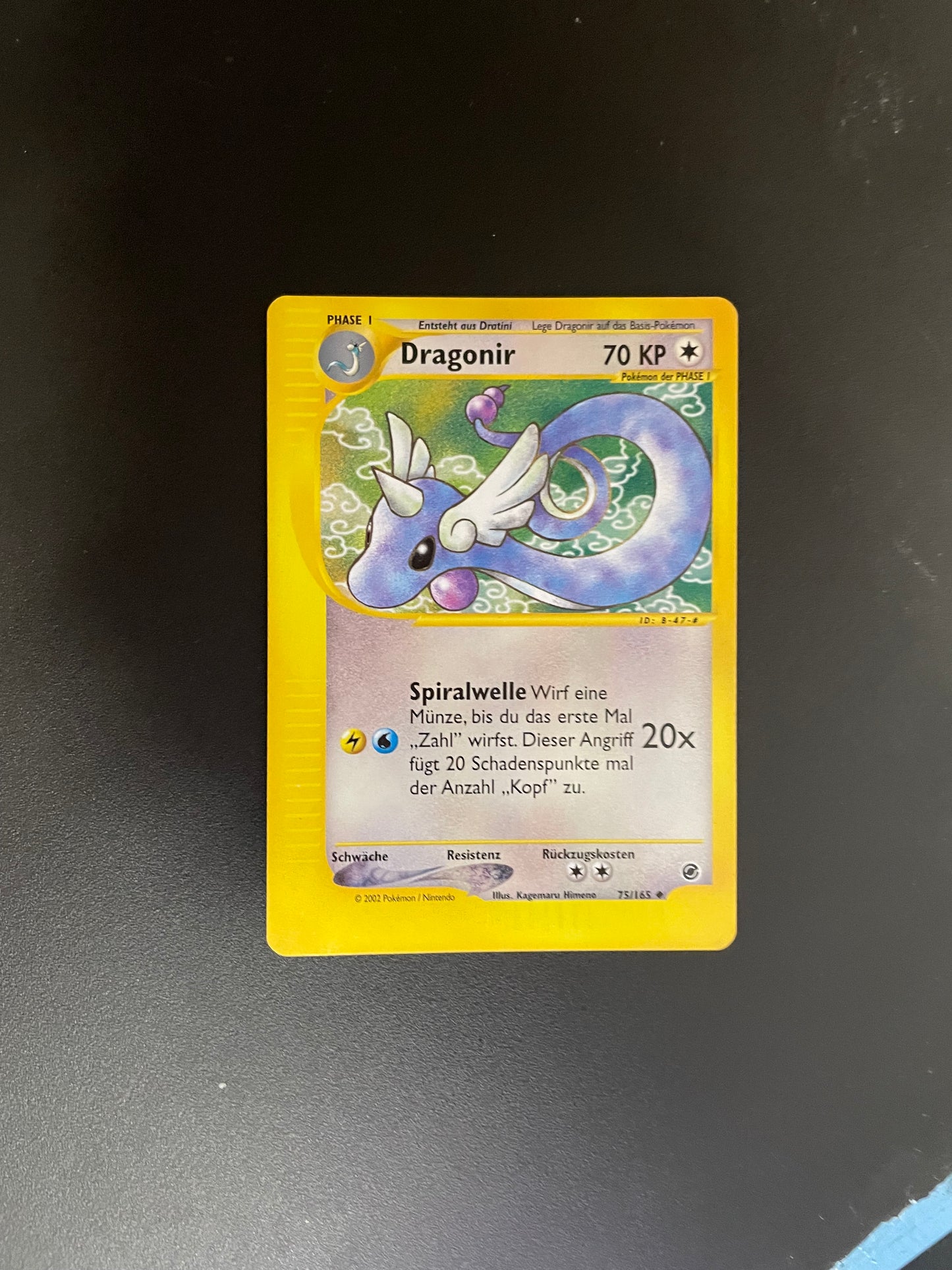 Pokemon Karte E-Series Dragonir 75/165 Deutsch