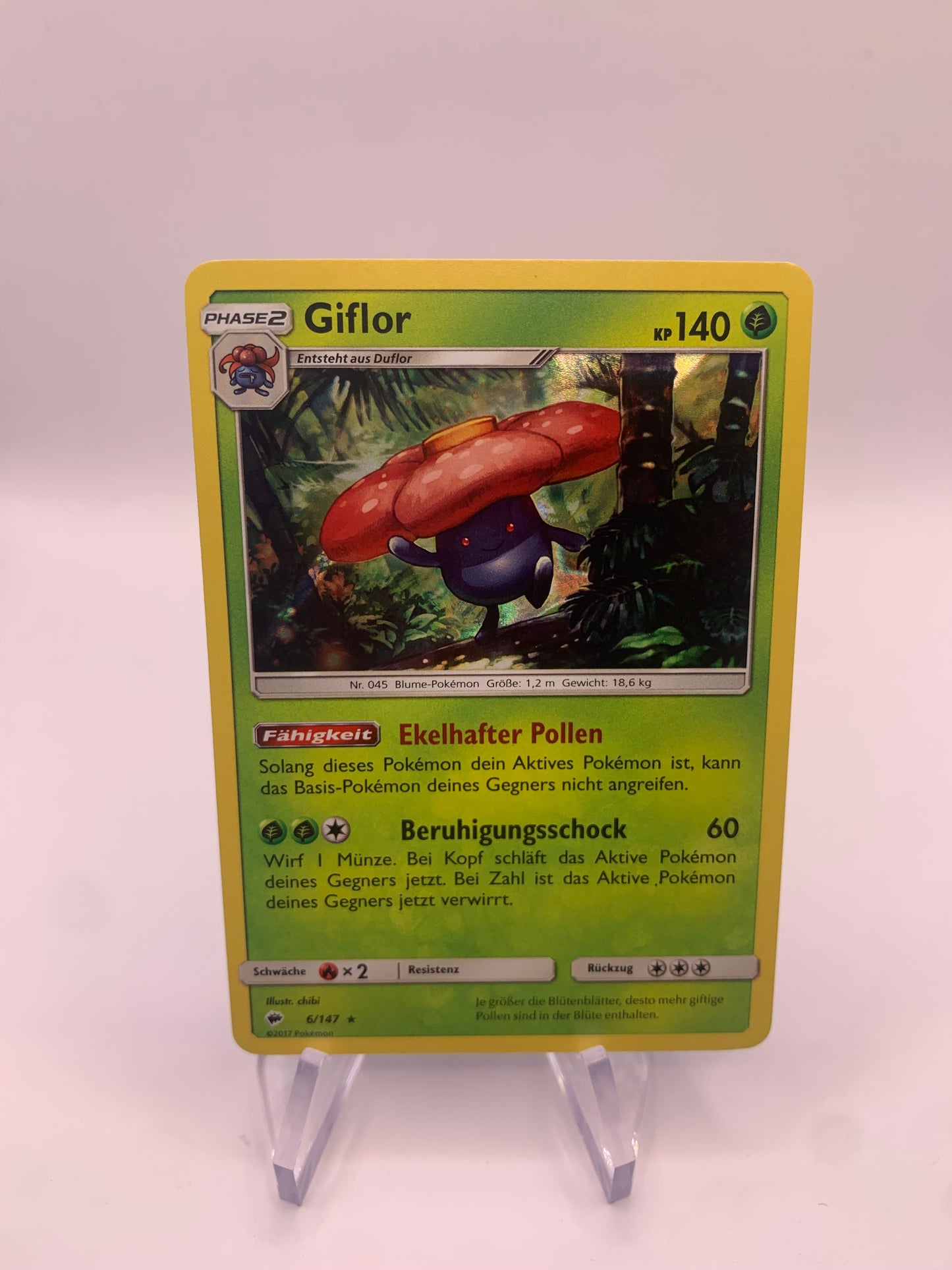 Pokemon Karte Holo Giflor 6/147 Deutsch