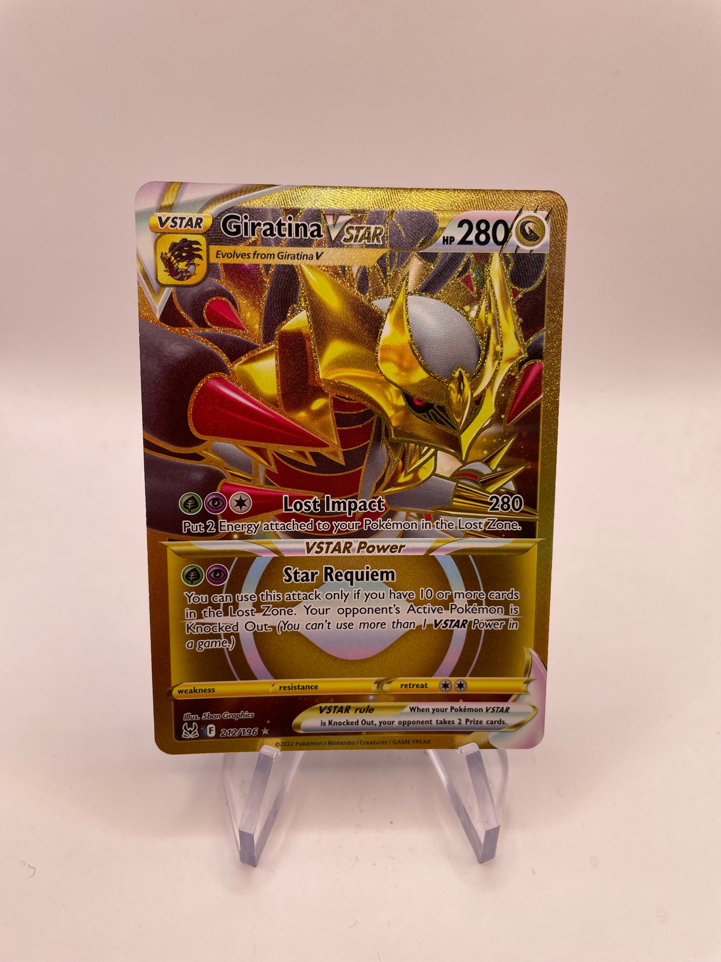 Pokemon Karte Vstar Gold Giratina 212/196 Englisch
