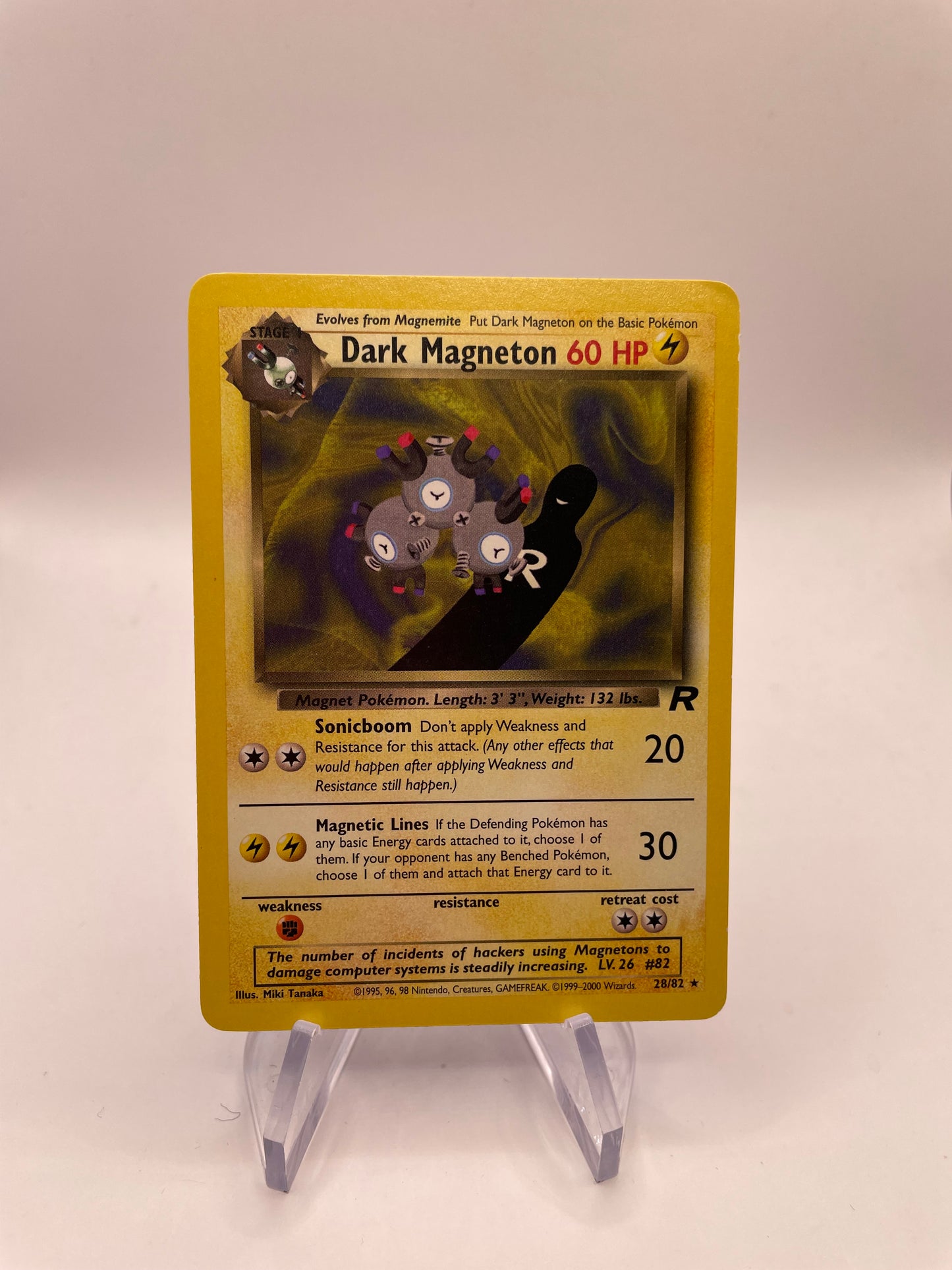 Pokemon Karte Dunkles Magneton 28/82 Englisch