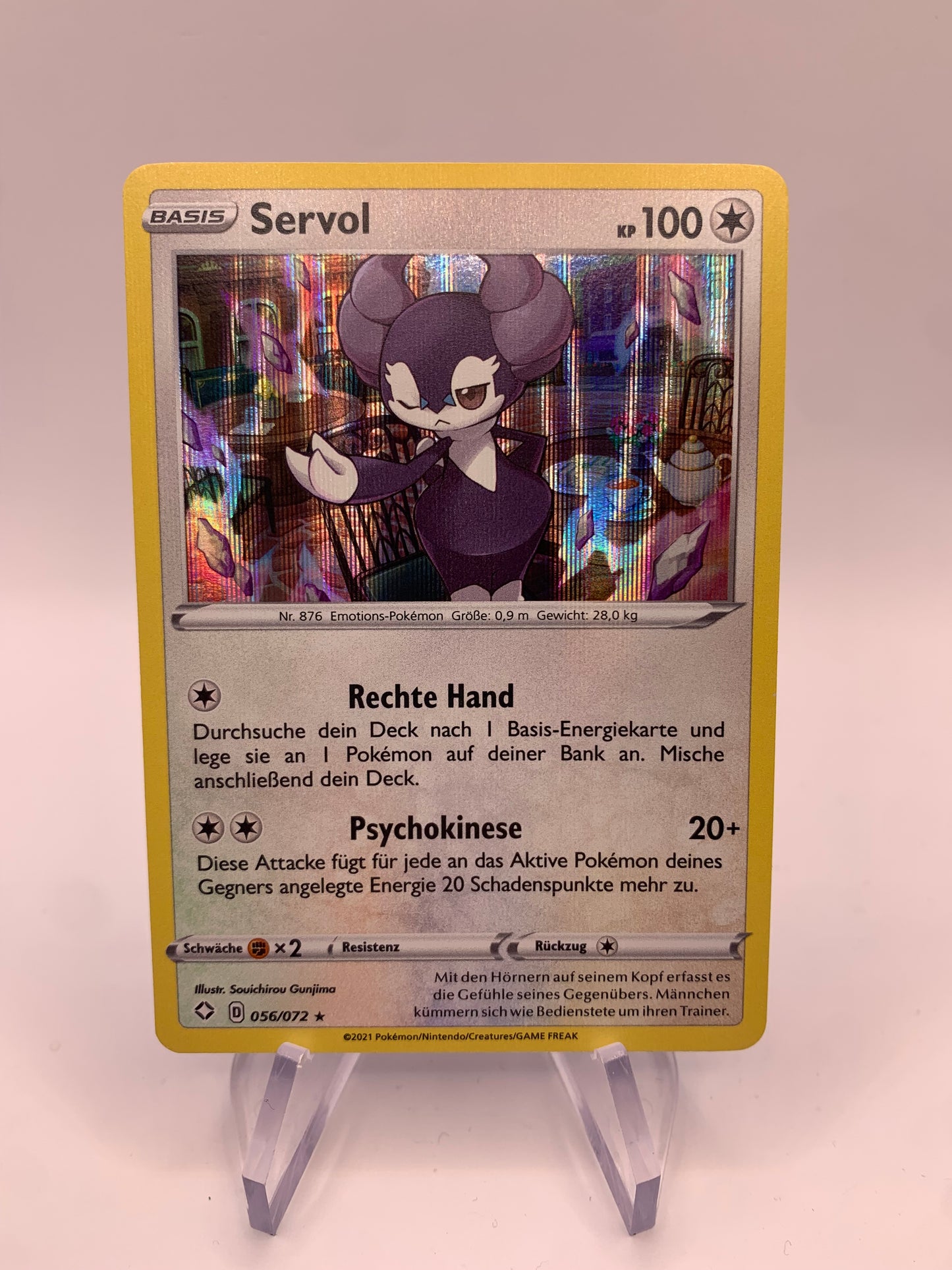 Pokémon card Holo Servol 56/72 German