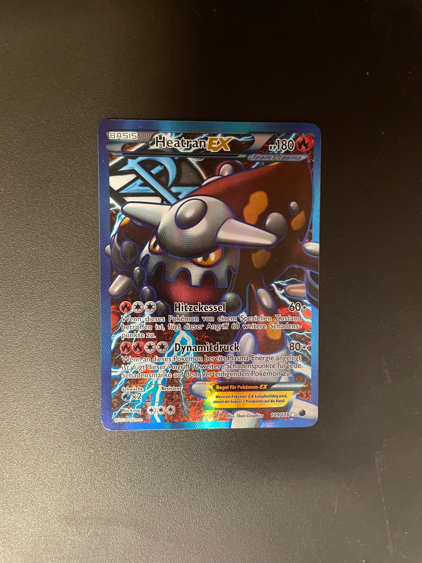 Pokemon Karte EX Heatran 109/116 Deutsch