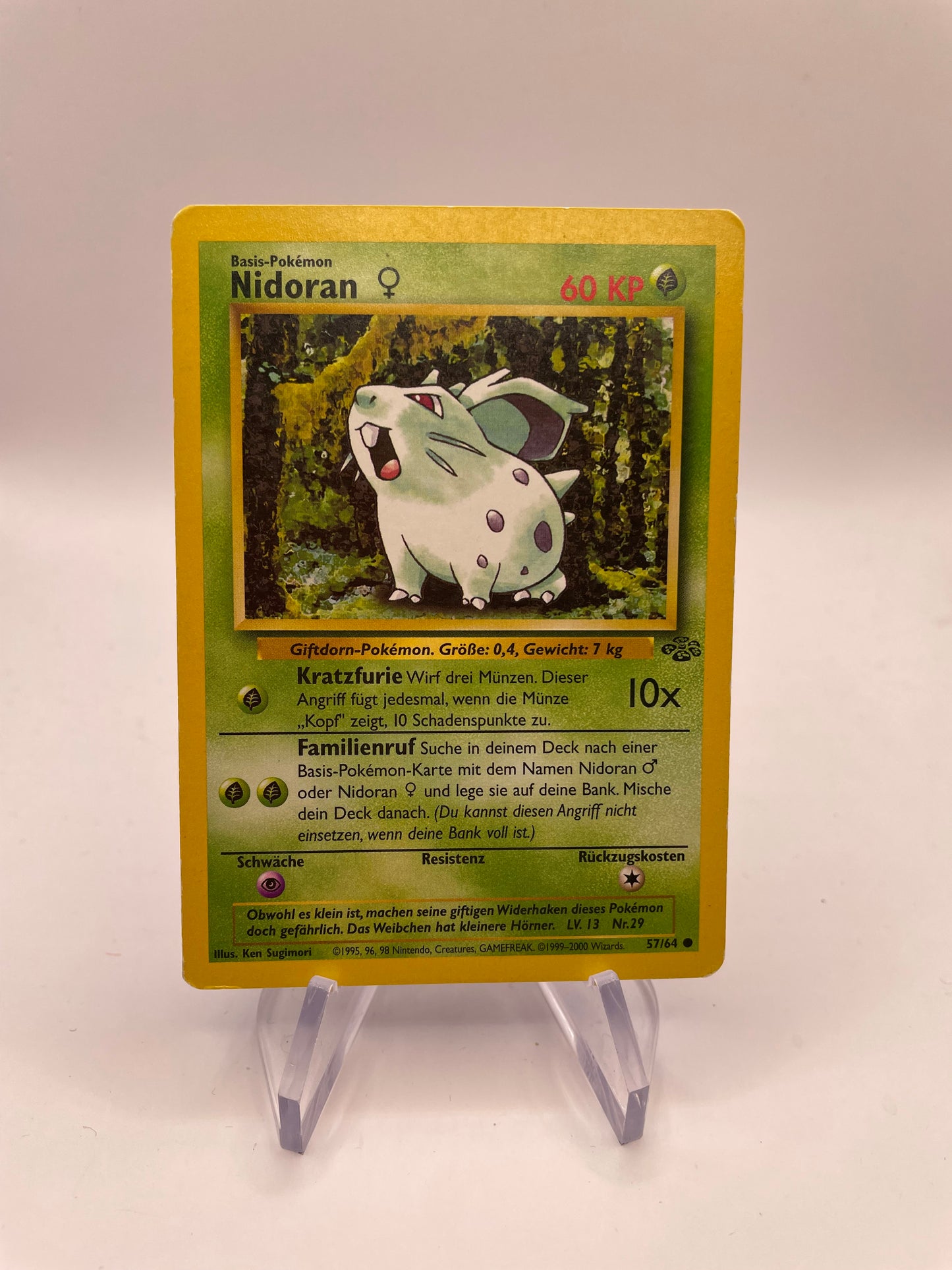 Pokemon Karte Jungel Nidoran 57/64 Deutsch