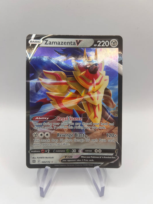 Pokemon Karte V Zamazenta 105/172 Deutsch