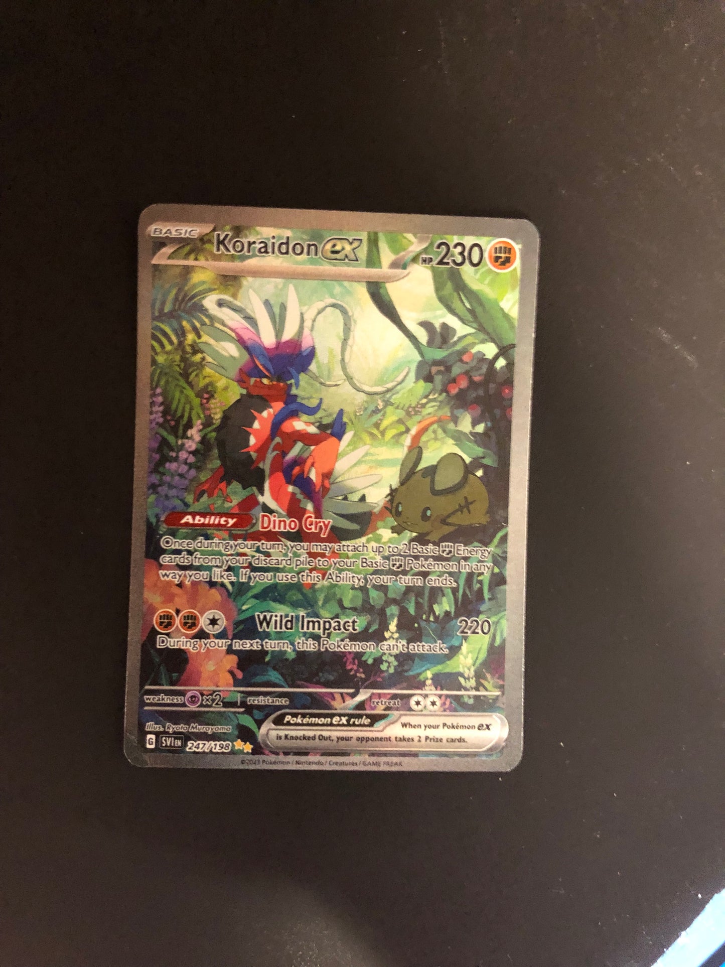 Pokemon Karte EX Alt Art Koraidon 247/198 Englisch