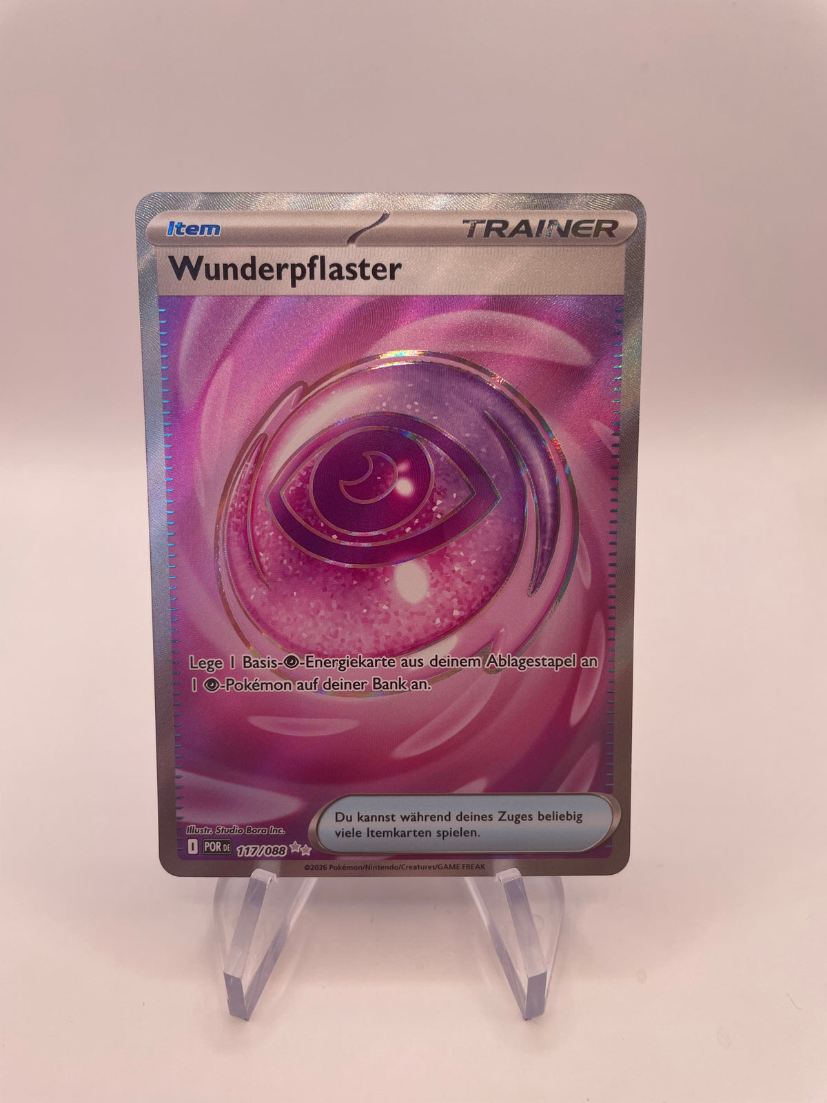 Pokemon Karte Trainer Wunderpflaster 117/88 Deutsch