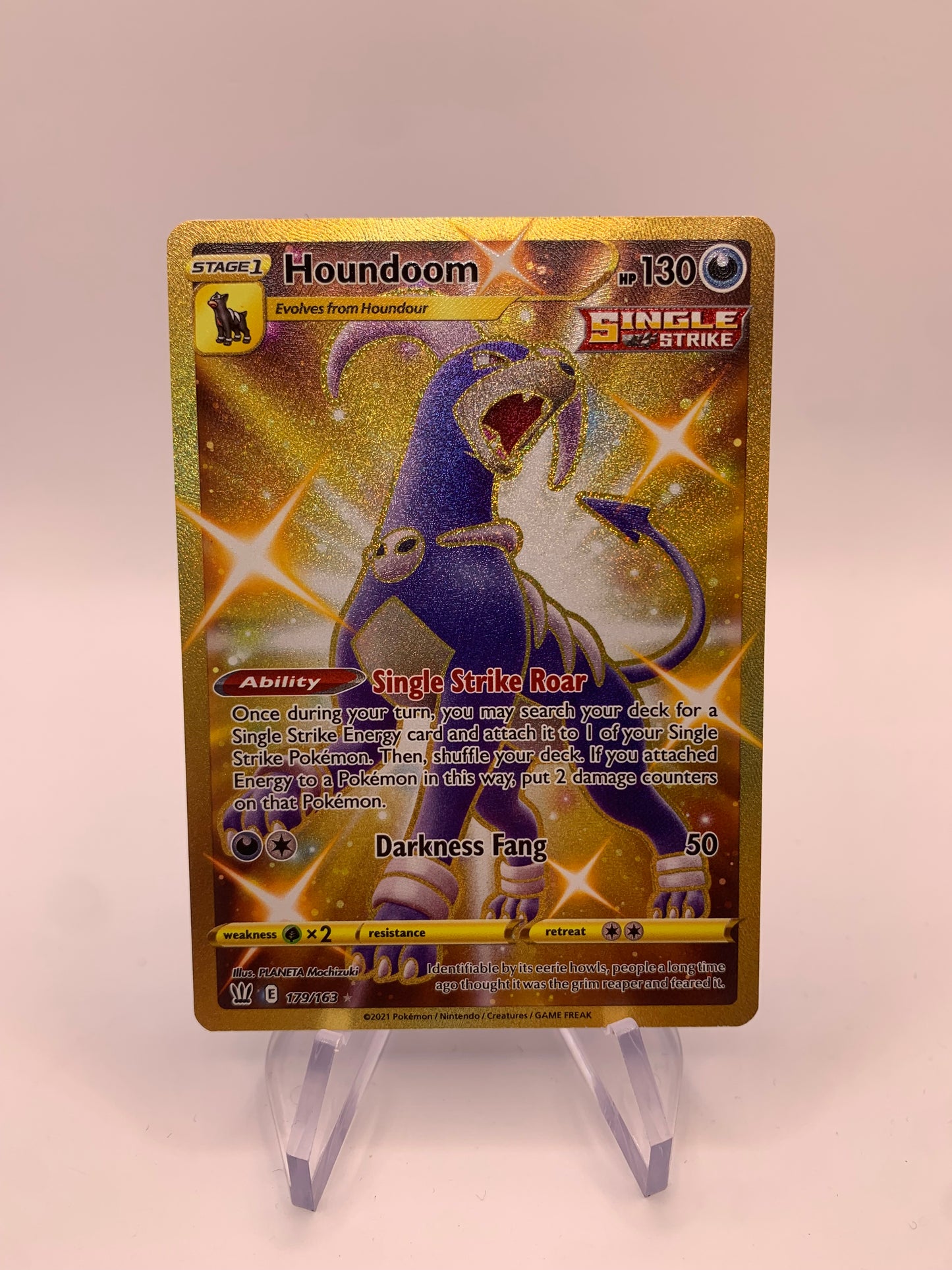 Pokemon Karte Shiny Gold Hundemon 179/163 Englisch