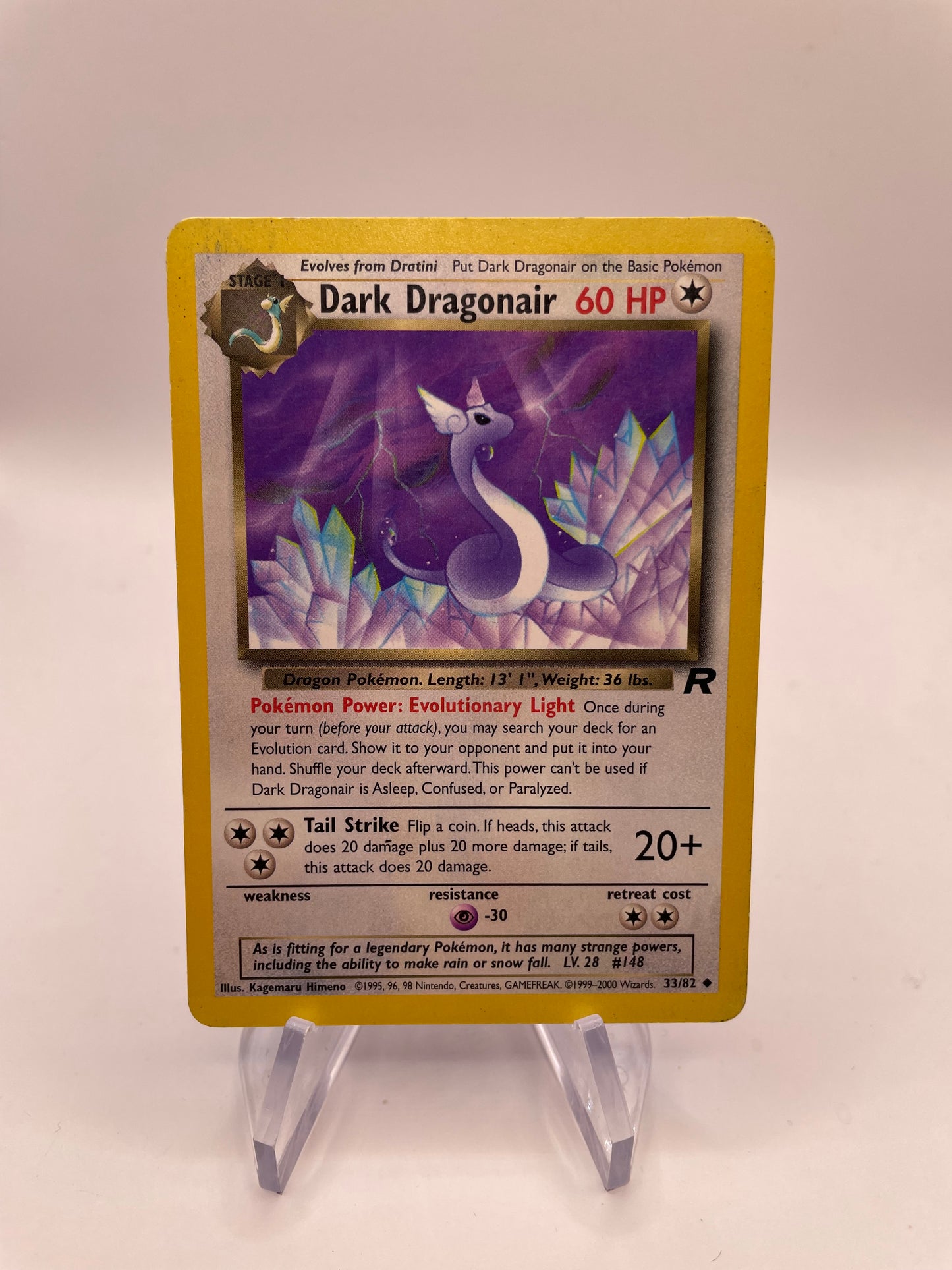 Pokemon Karte Dunkles Dragonir 33/82 Englisch