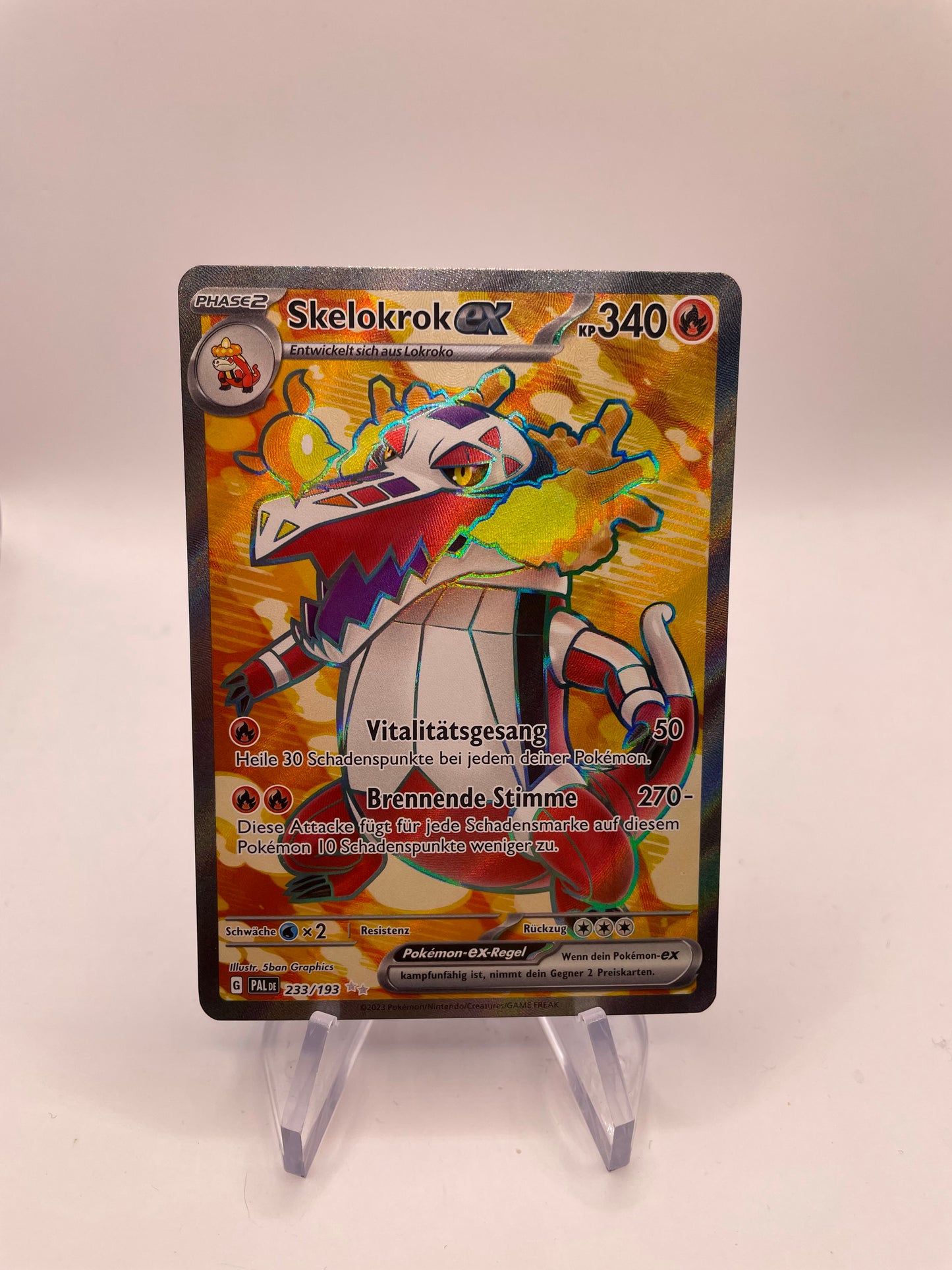 Pokemon Karte Ex Fullart Skelokrok 233/193 Deutsch