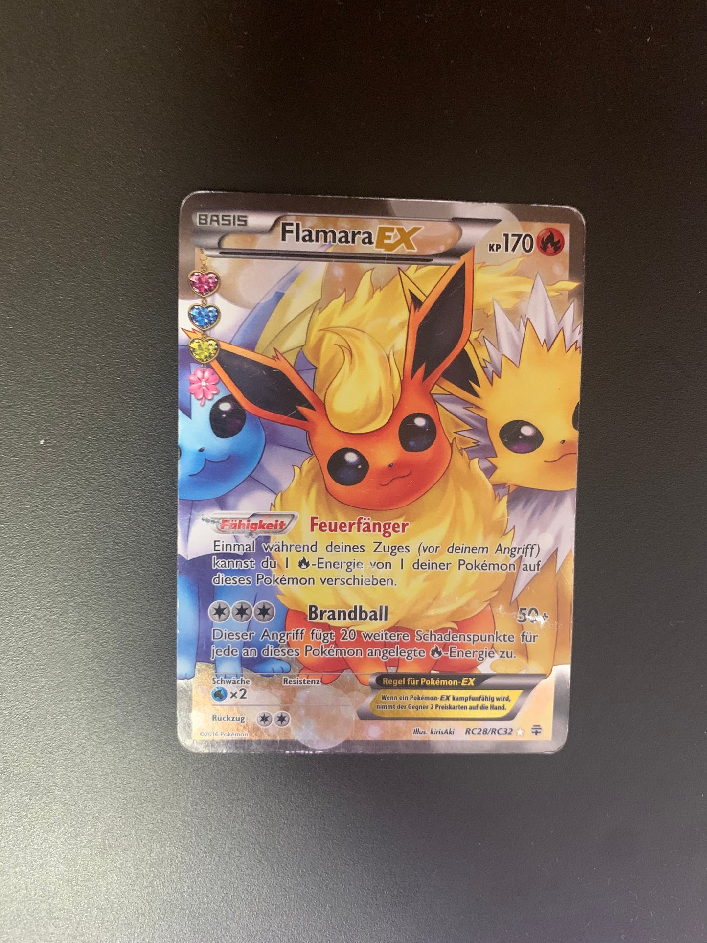 Pokemon Karte Ex Alt-Art Flamara RC28/RC32 Deutsch