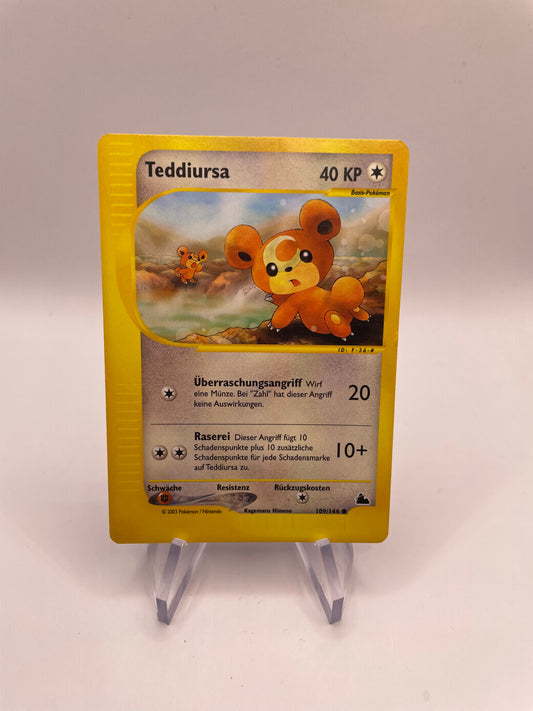 Pokemon Karte E-Series Teddiursa 109/144 Deutsch