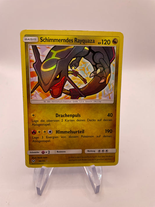 Pokemon Karte Schimmerndes Rayquaza 56/73 Deutsch