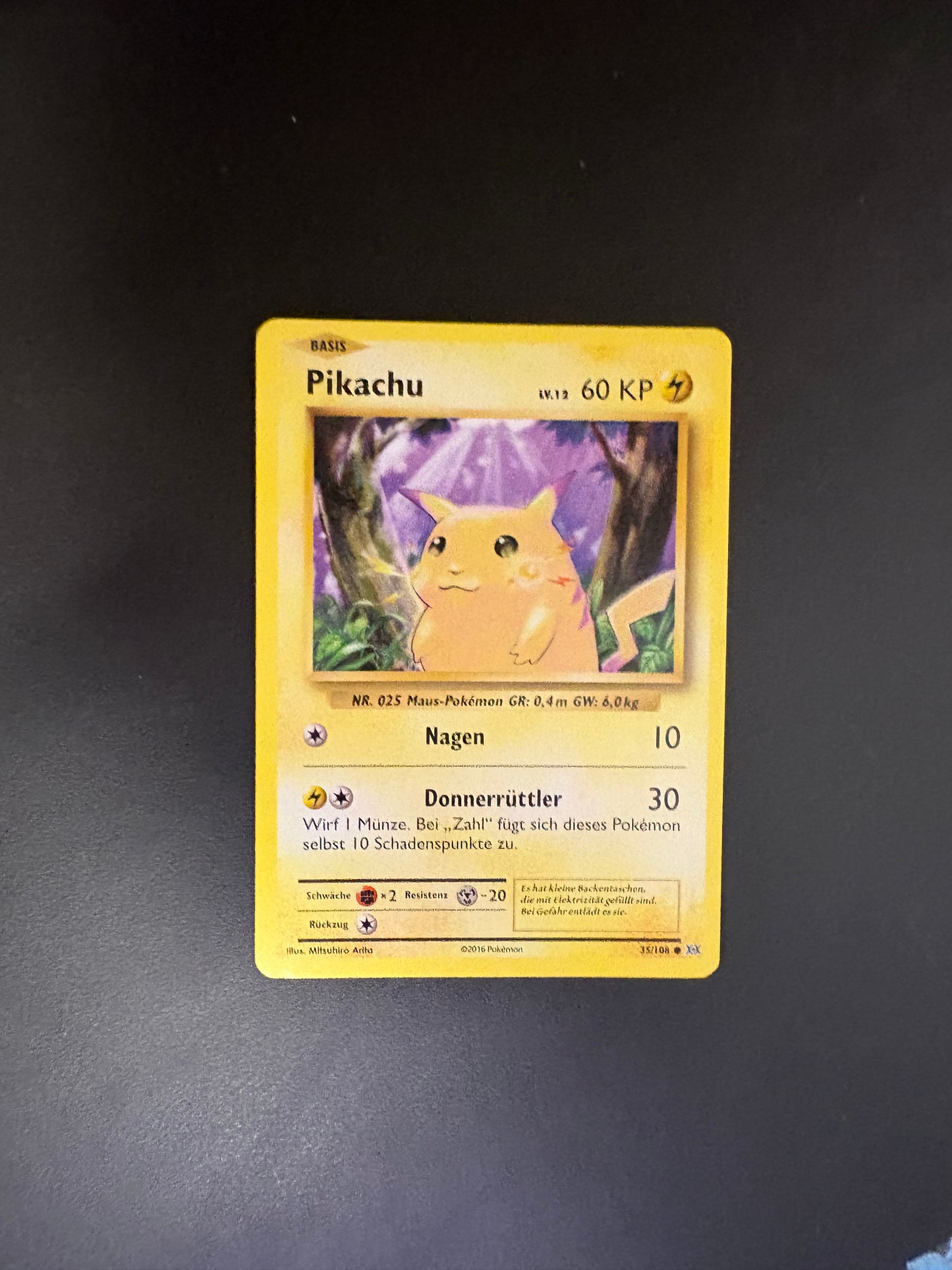 Pokemon Karte Pikachu 35/108 Deutsch