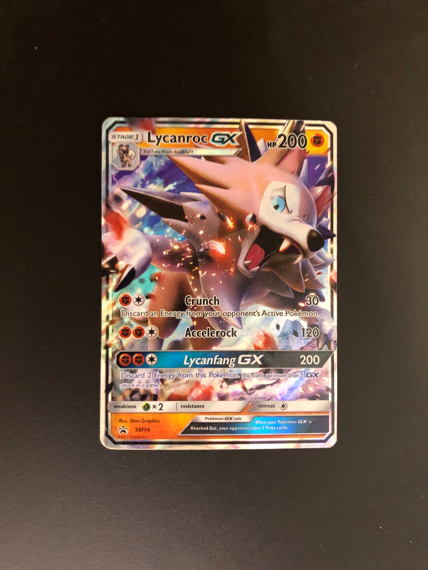 Pokemon Karte Promo GX Lycanroc SM14 Englisch