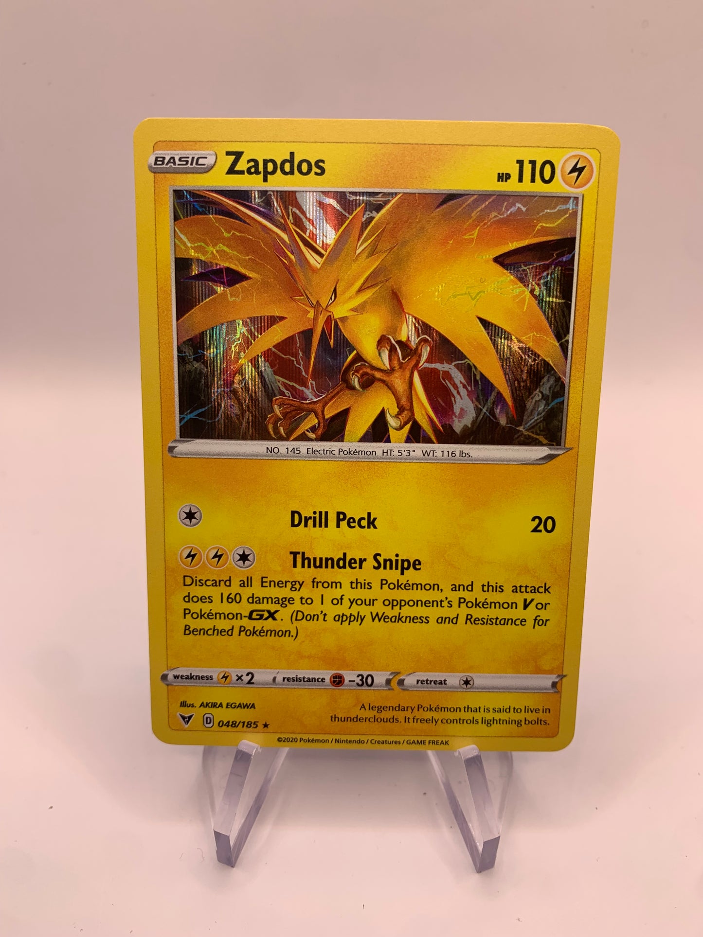 Pokemon Karte Zapdos 48/185 Englisch