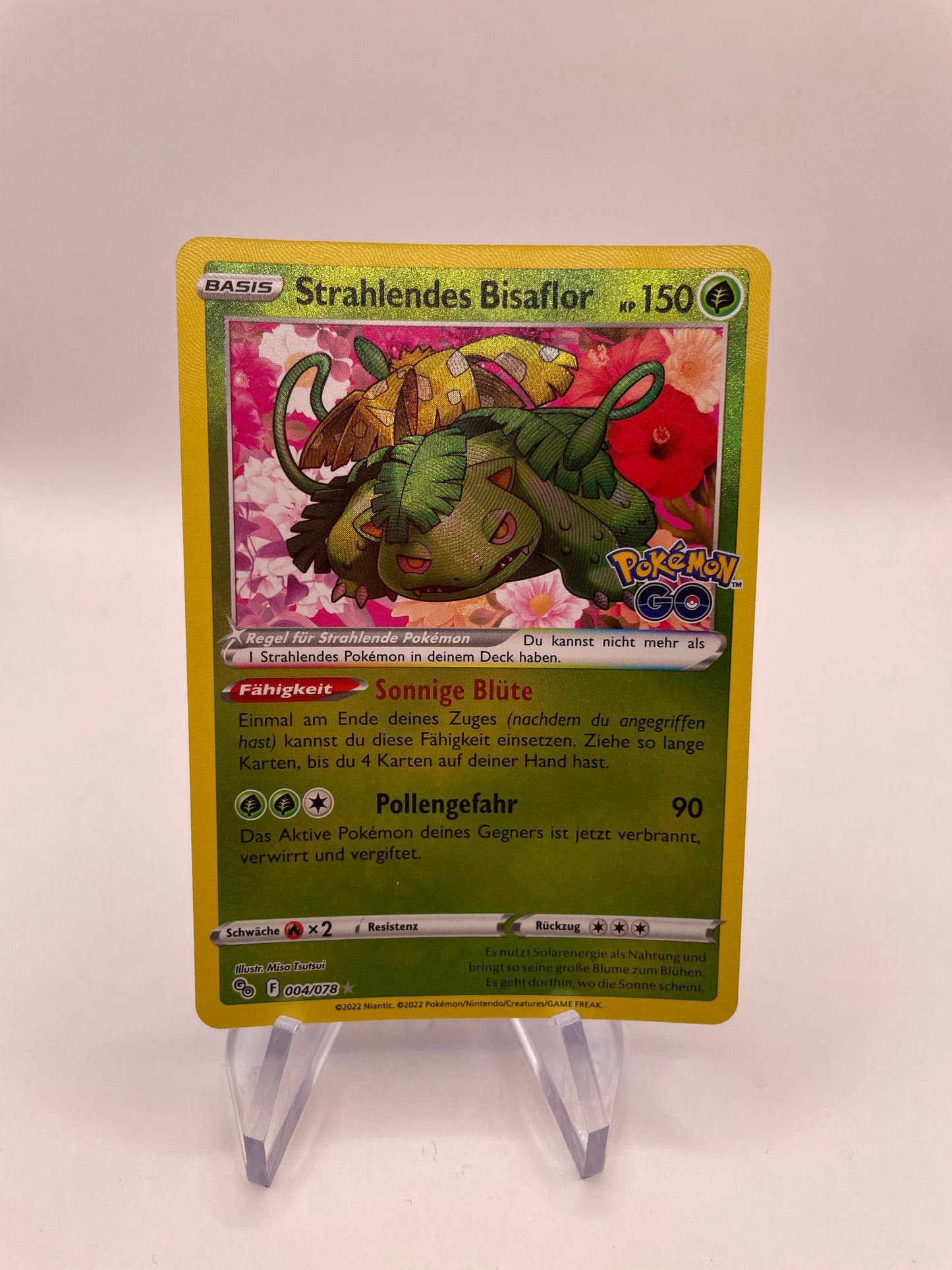 Pokémon Karte Strahlendes Bisaflor 4/78 Deutsch