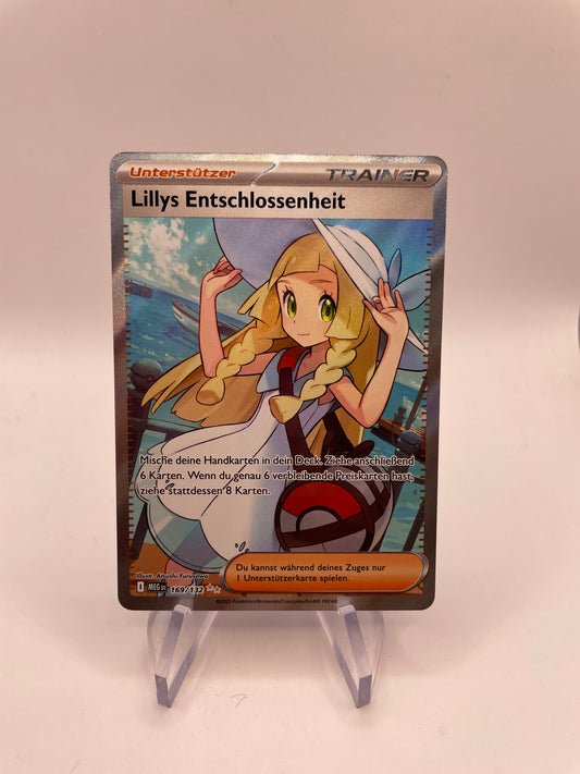Pokémon Karte Trainer Lillys Entschlossenheit 169/132 Deutsch