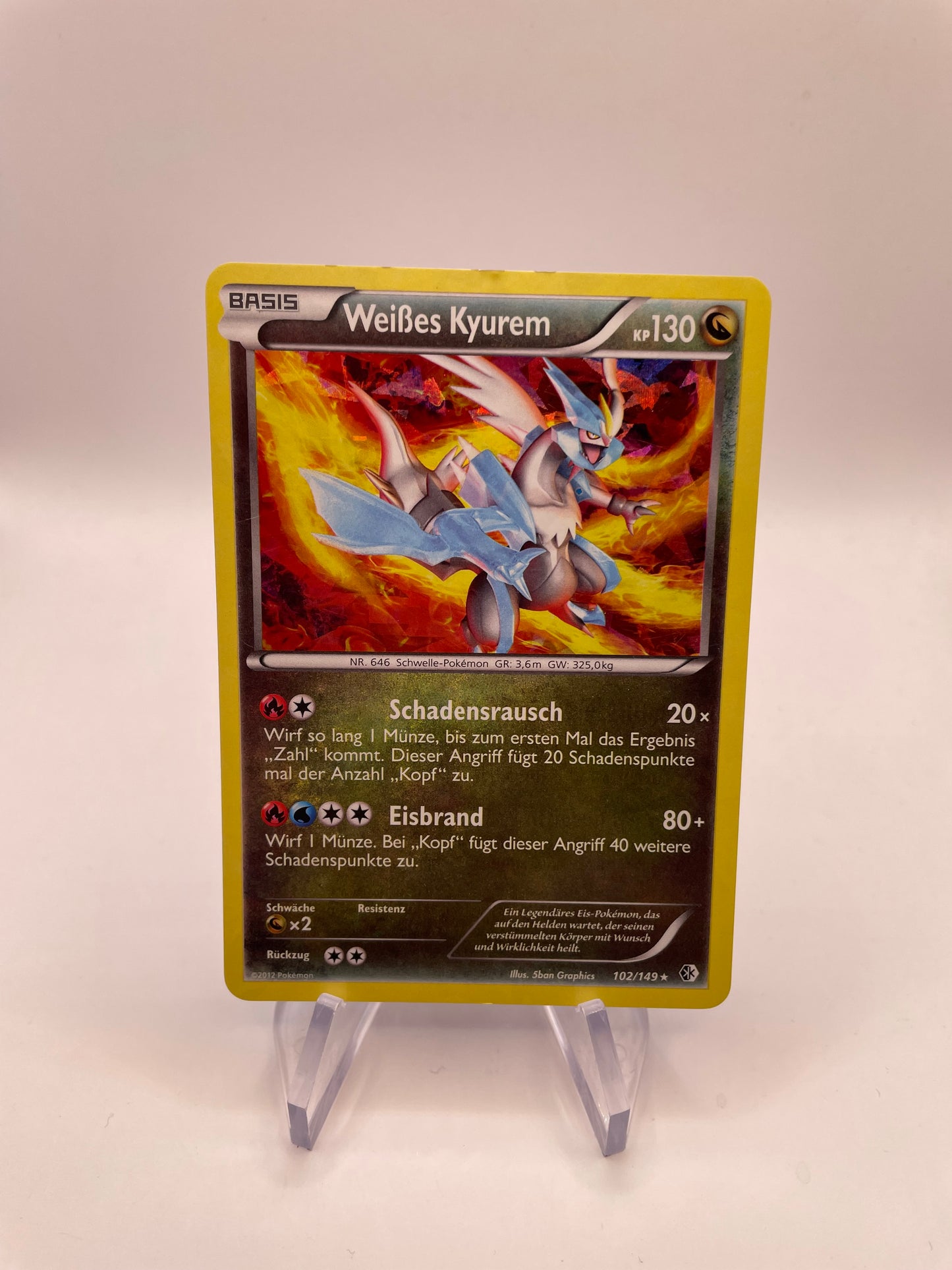 Pokemon Karte Revers Weißes Kyurem 102/149 Deutsch